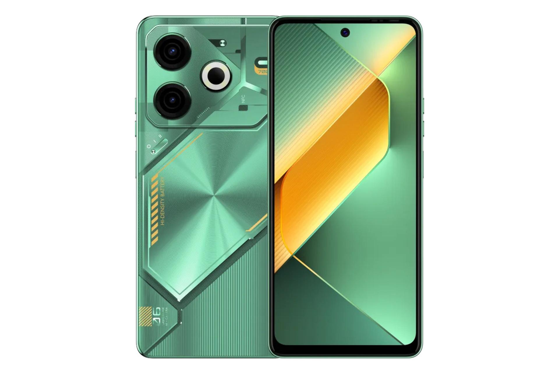 پنل جلو و پشت گوشی موبایل Pova 6 نئو تکنو سبز / Tecno Pova 6 Neo