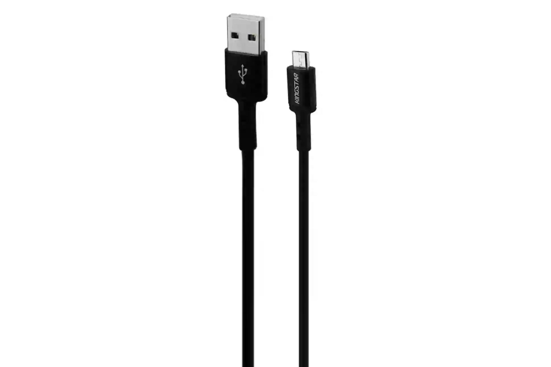 کابل شارژ USB کینگ استار Type-A به Micro-USB مدل K72A با طول 1.1 متر مشکی