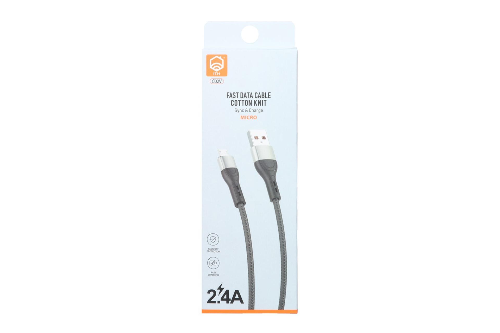 جعبه کابل شارژ USB آی تی اچ Type-A به Micro-USB مدل C02V با طول 1 متر