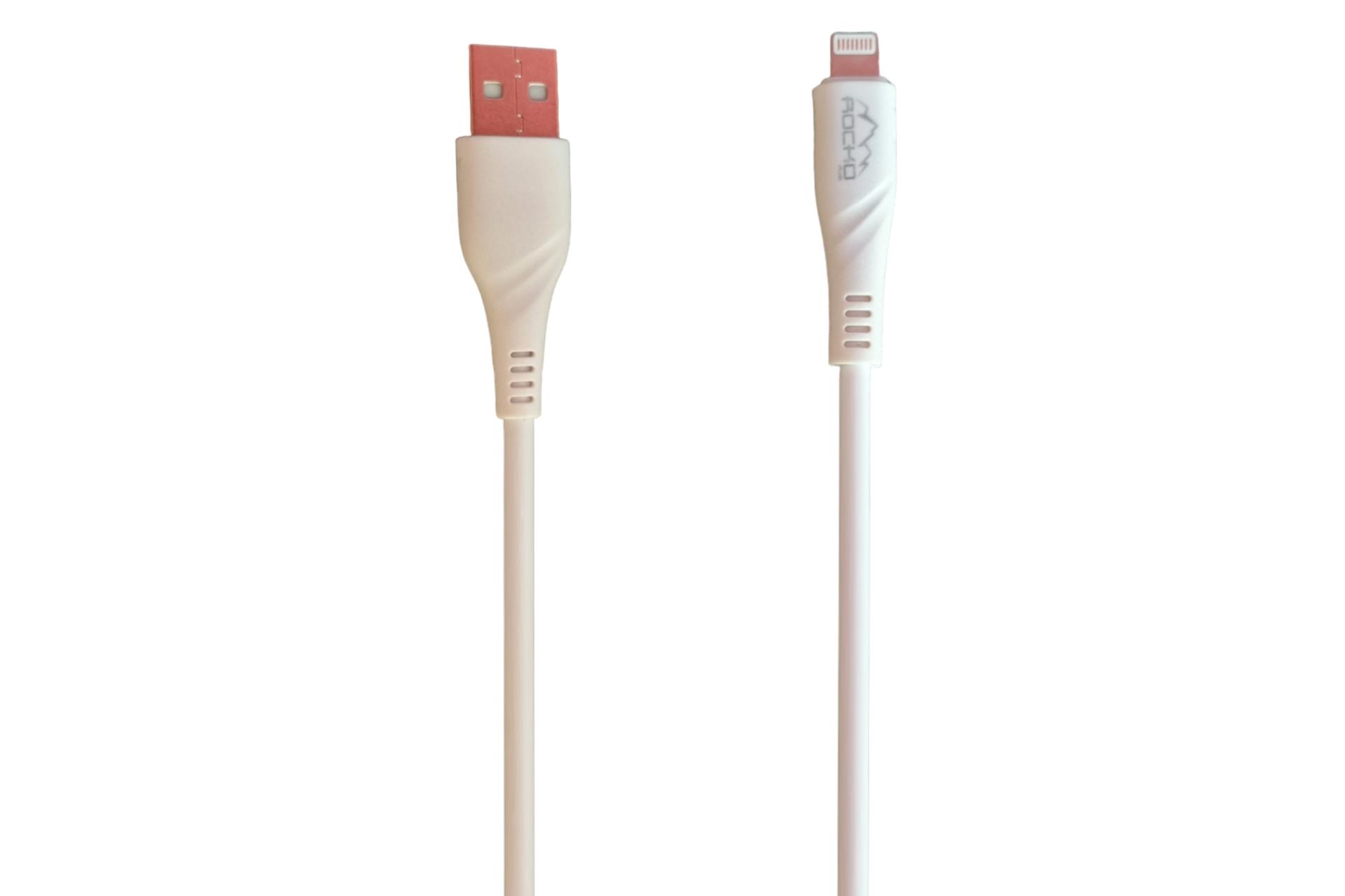 کابل شارژ USB روکوپلاس Type-A به Lightning مدل RP-S01 با طول 1 متر
