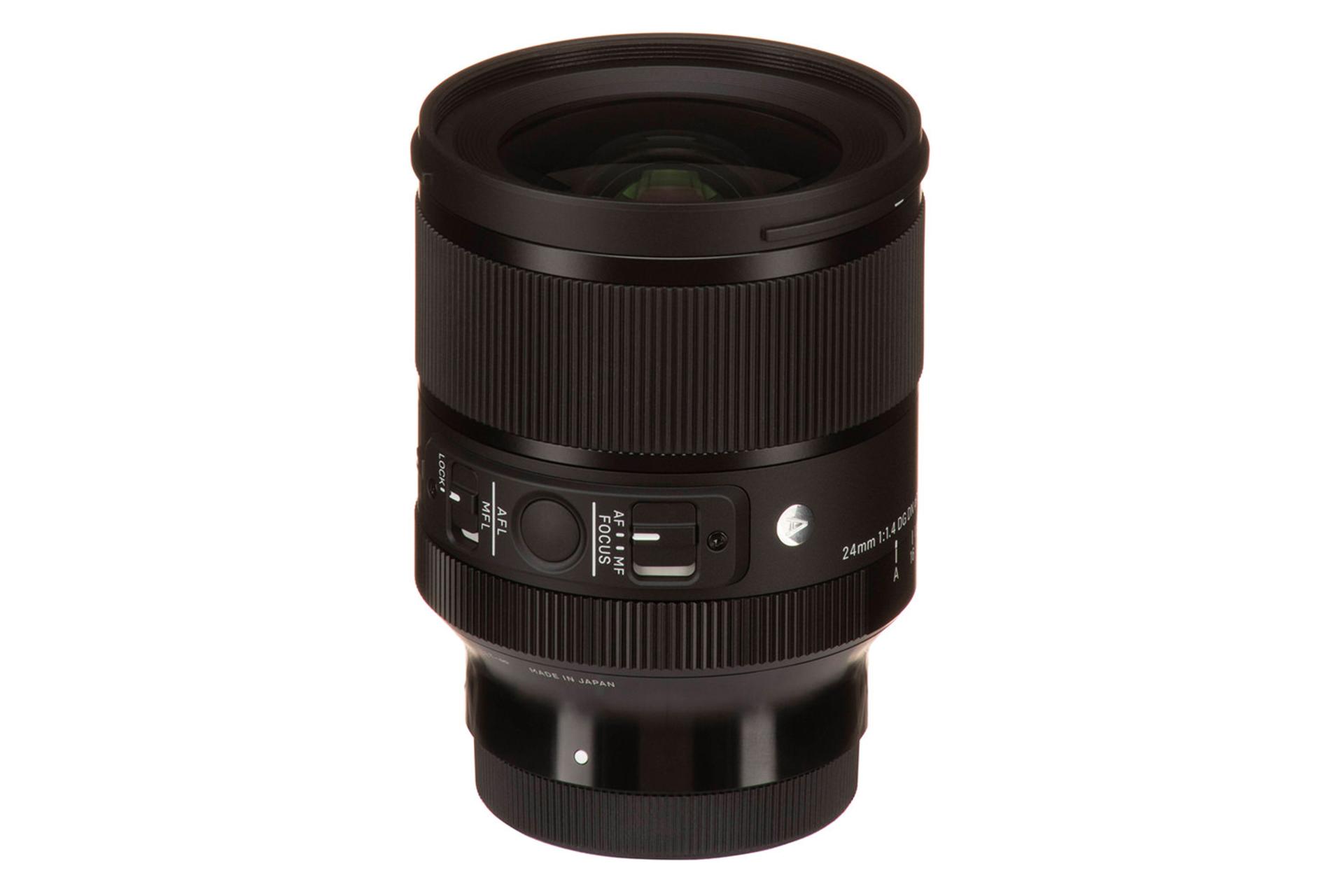 مرجع متخصصين ايران لنز سيگما Sigma 24mm F1.4 DG DN Art نماي جلو و جانبي