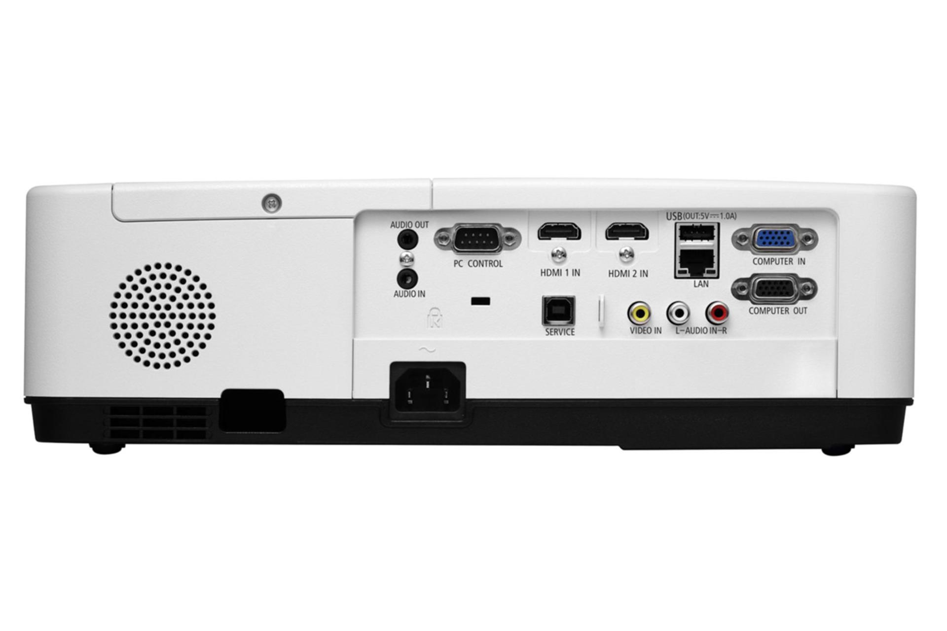 ویدیو پروژکتور ویوسونیک NEC NP-MC422X نمای پشت و درگاه ها