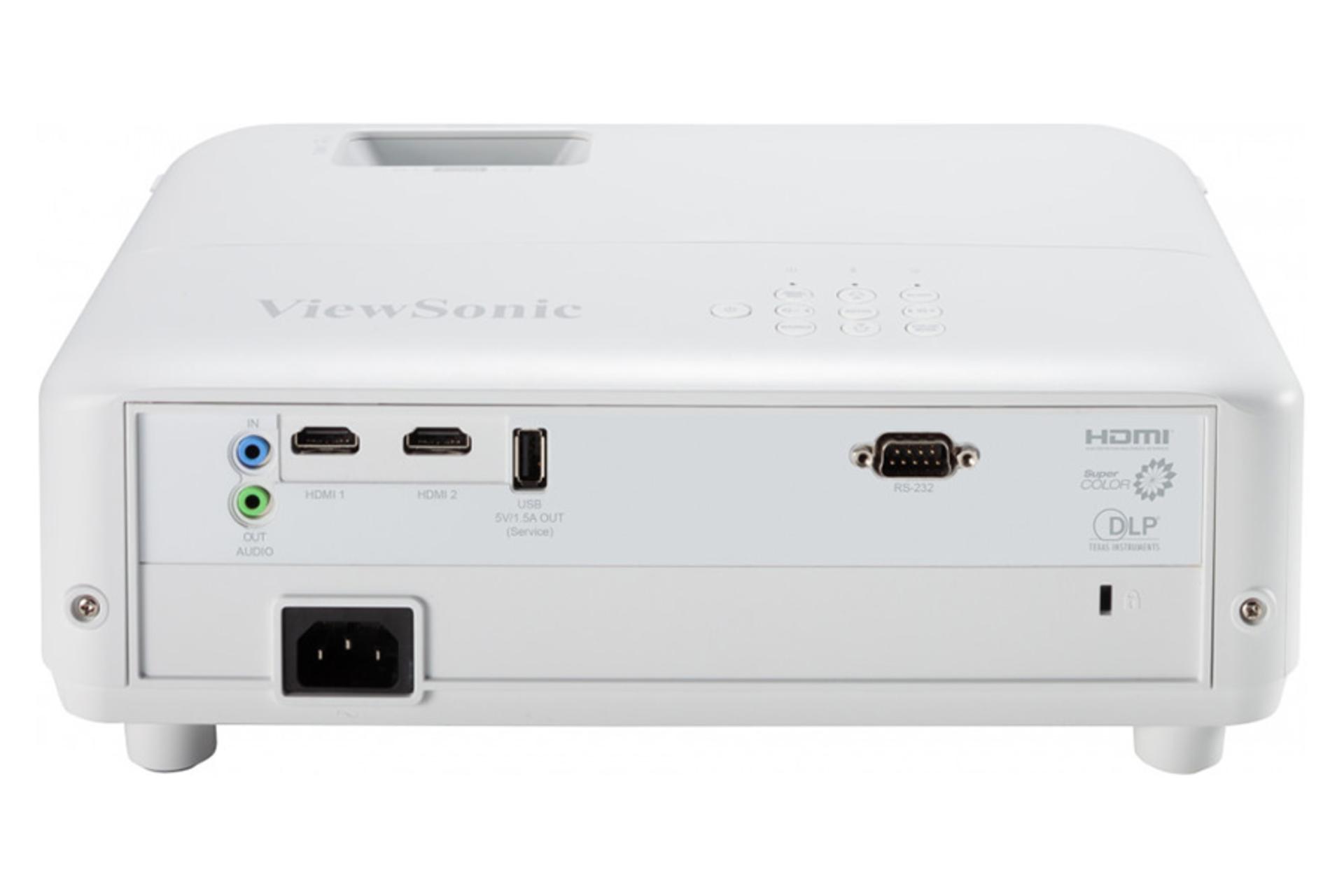 ویدیو پروژکتور ویوسونیک ViewSonic PX701HDH نمای پشت و درگاه ها