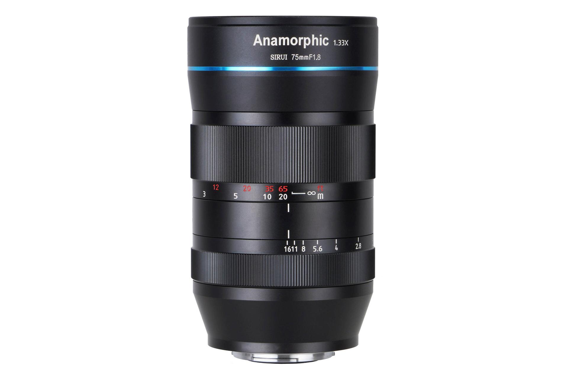لنز سی روی SIRUI E Mount 75mm F1.8 Anamorphic 1.33X نمای جانبی
