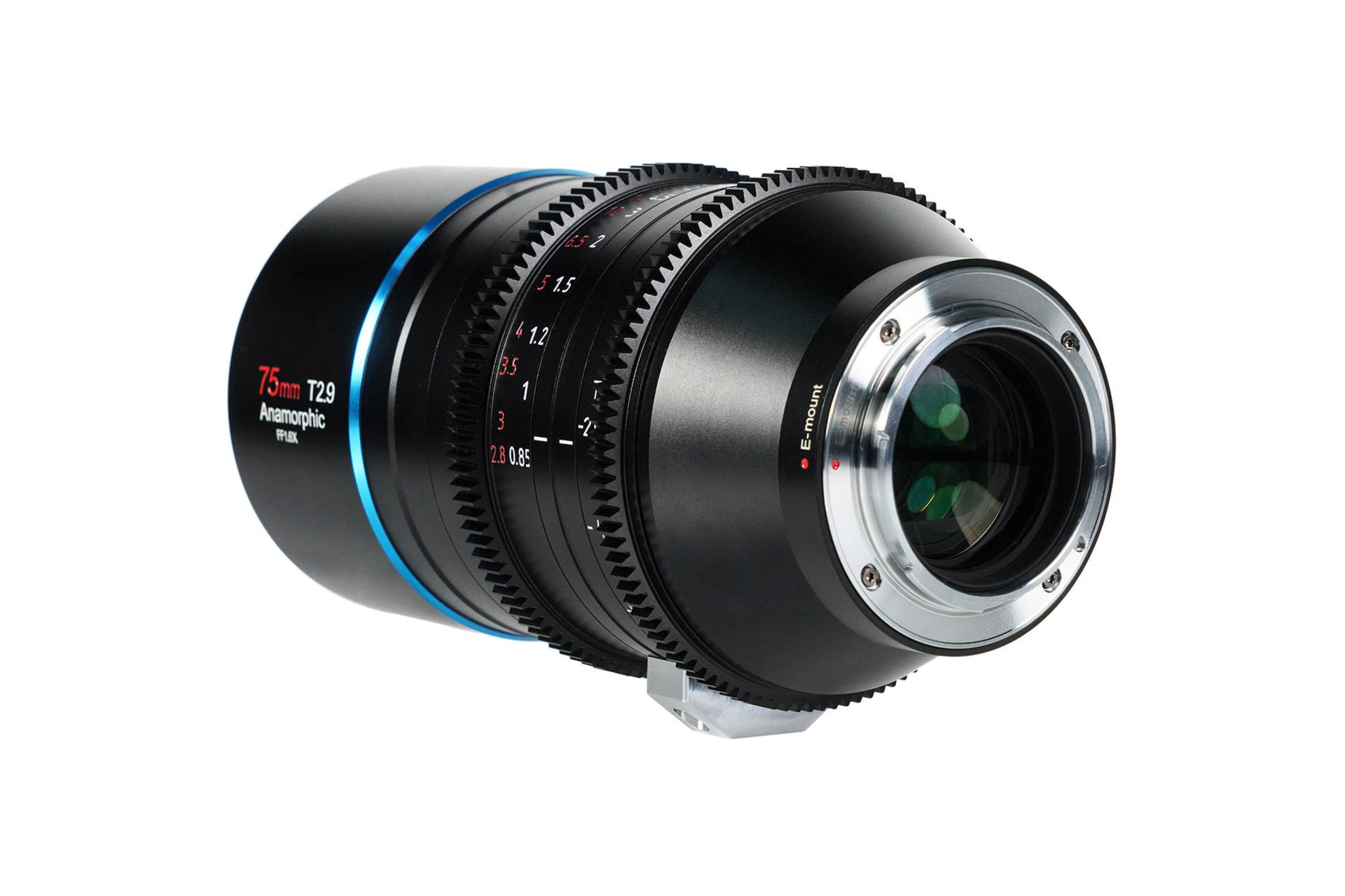 لنز سی روی SIRUI E Mount Venus 75mm T2.9 Anamorphic 1.6X نمای مانت