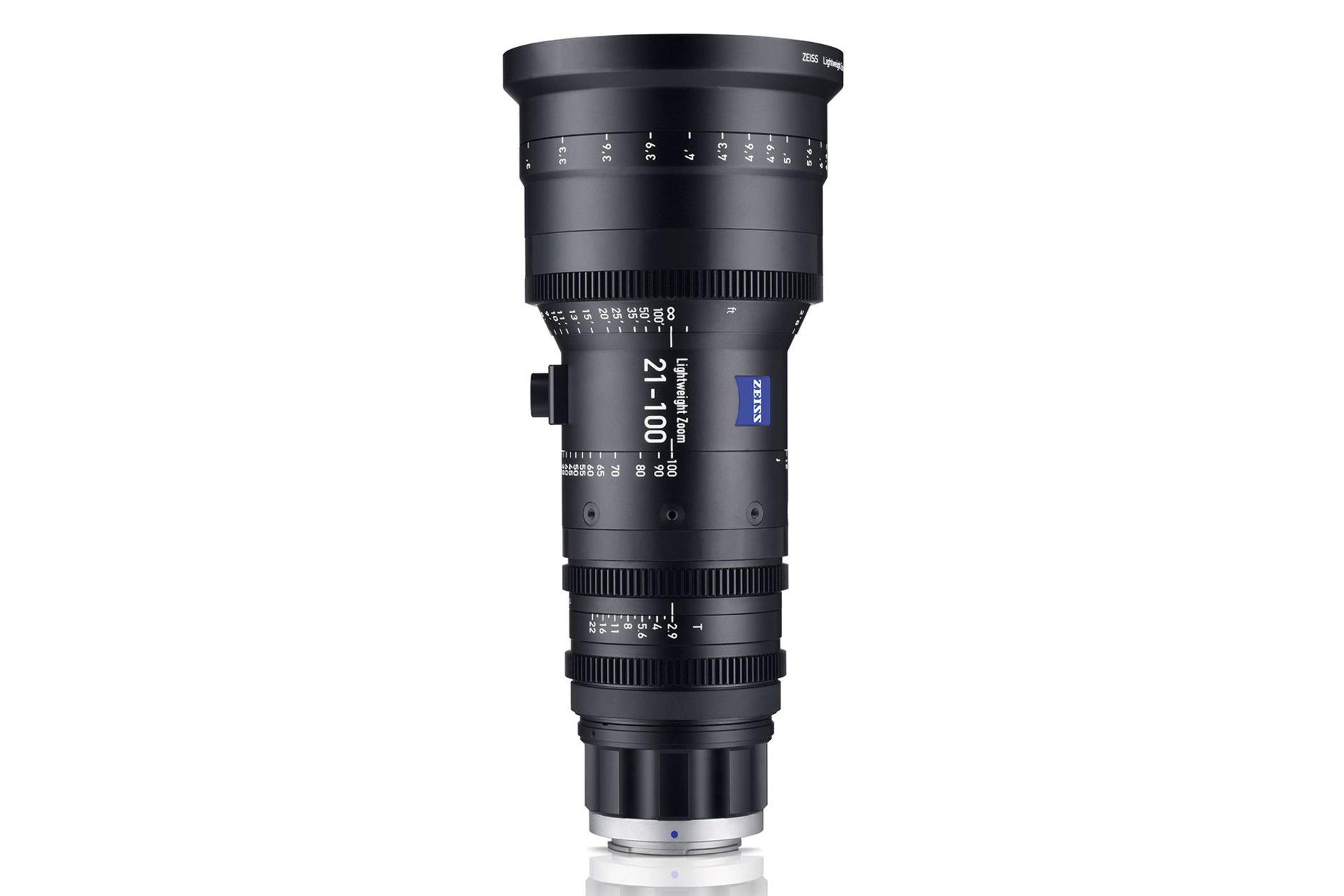 لنز زایس Zeiss 21-100mm T2.9-3.9 LWZ.3 نمای جانبی ایستاده