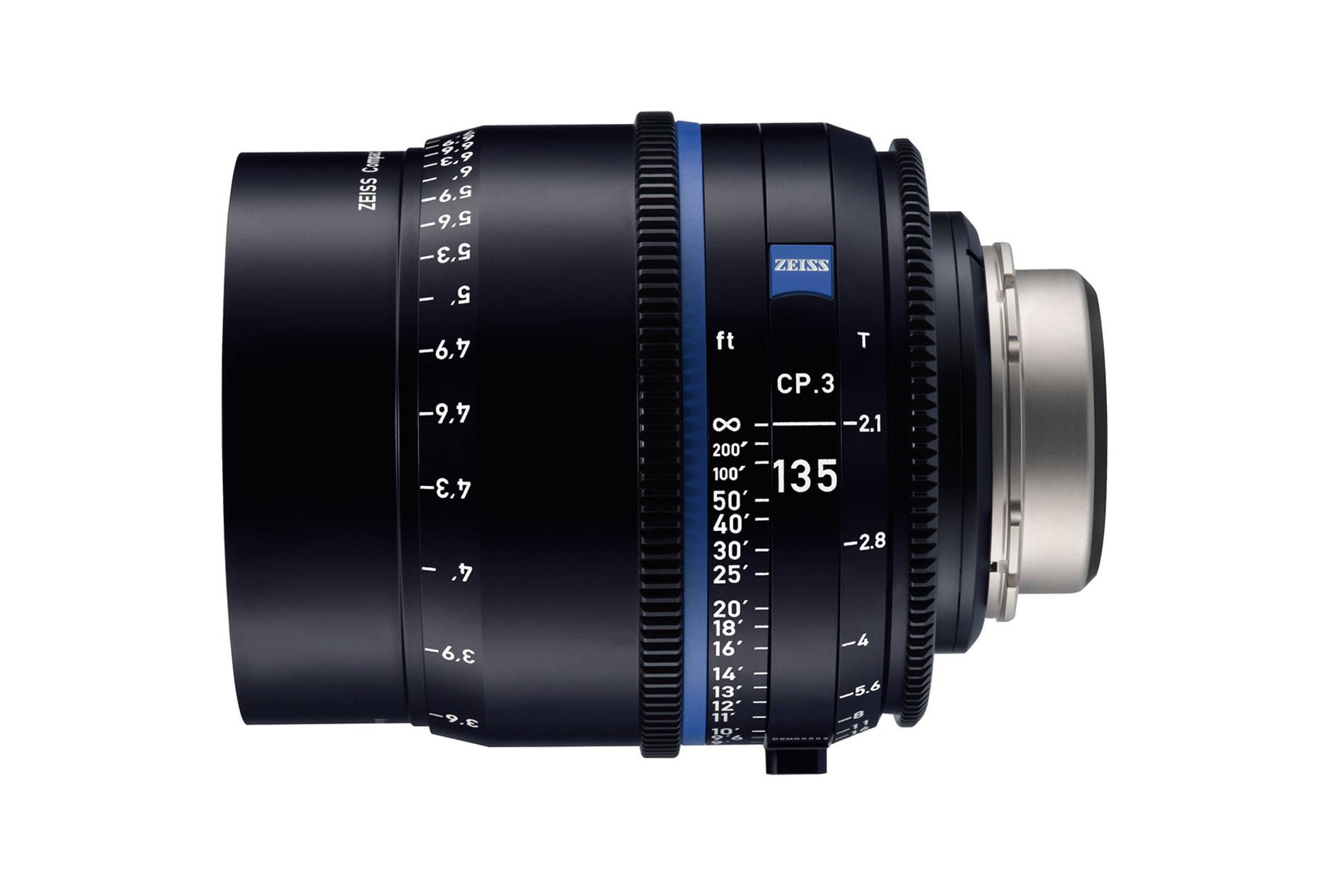 لنز زایس Zeiss 135mm T2.1 CP.3 نمای جانبی