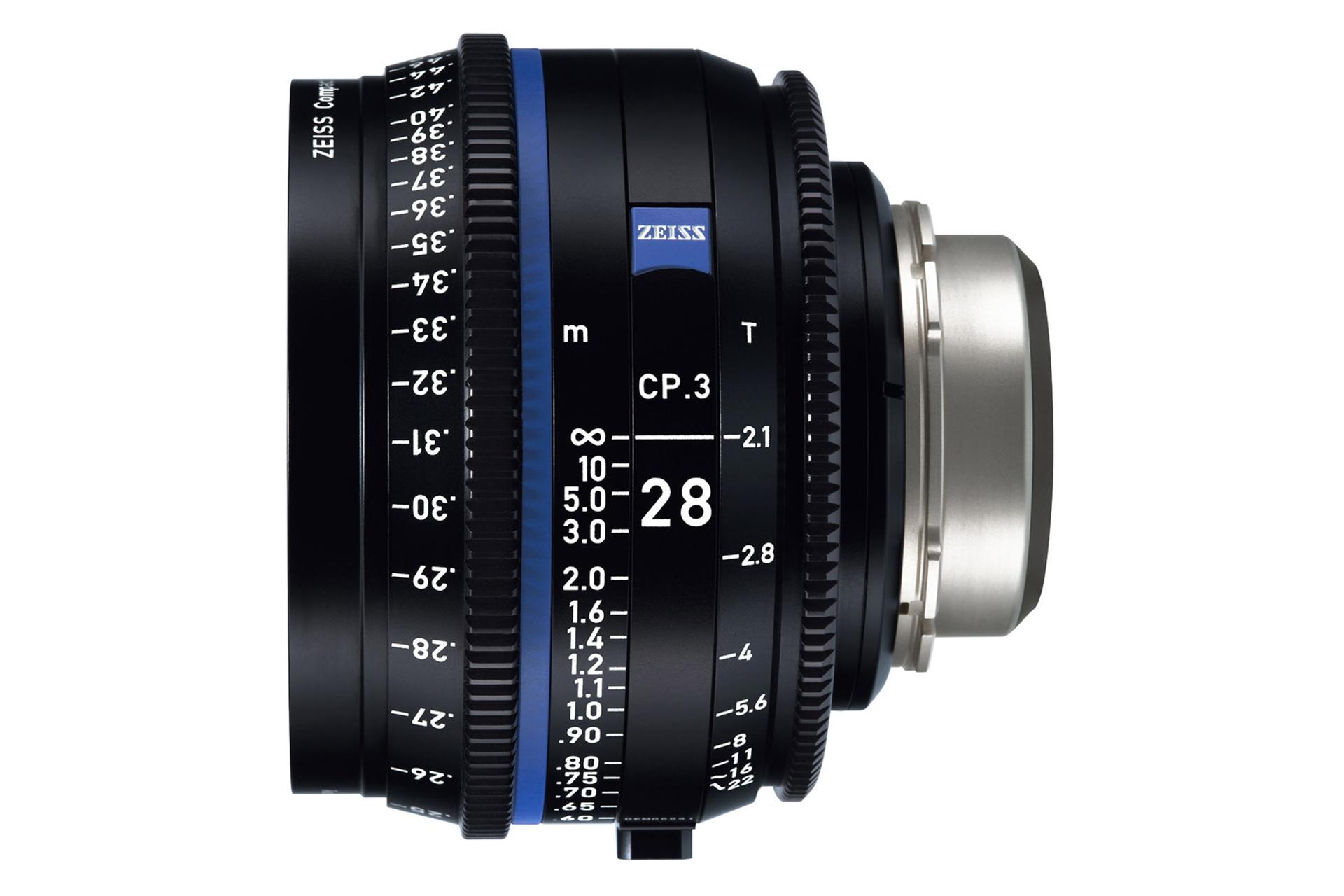 لنز زایس Zeiss 28mm T2.1 CP.3 نمای جانبی