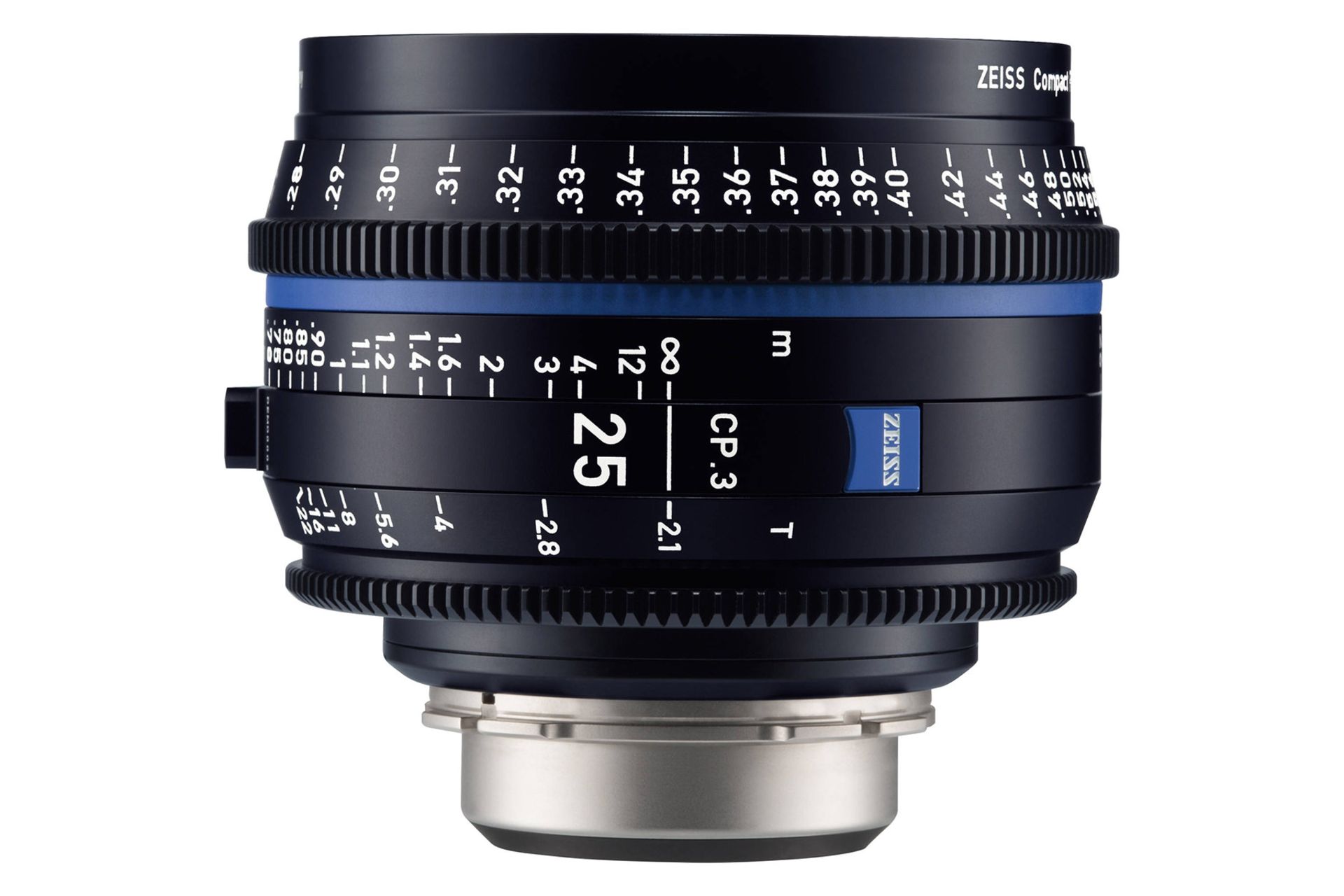 لنز زایس Zeiss 25mm T2.1 CP.3 نمای جانبی ایستاده
