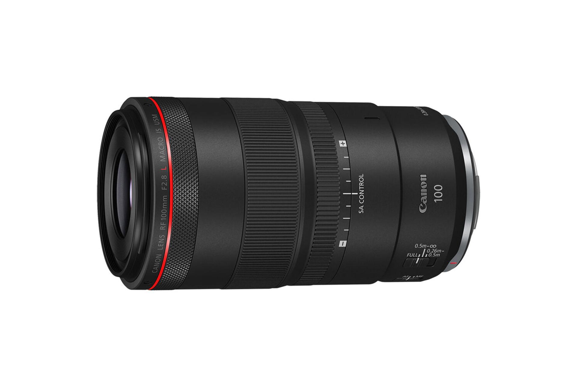 لنز کانن Canon RF 100mm F2.8L Macro IS USM نمای جانبی