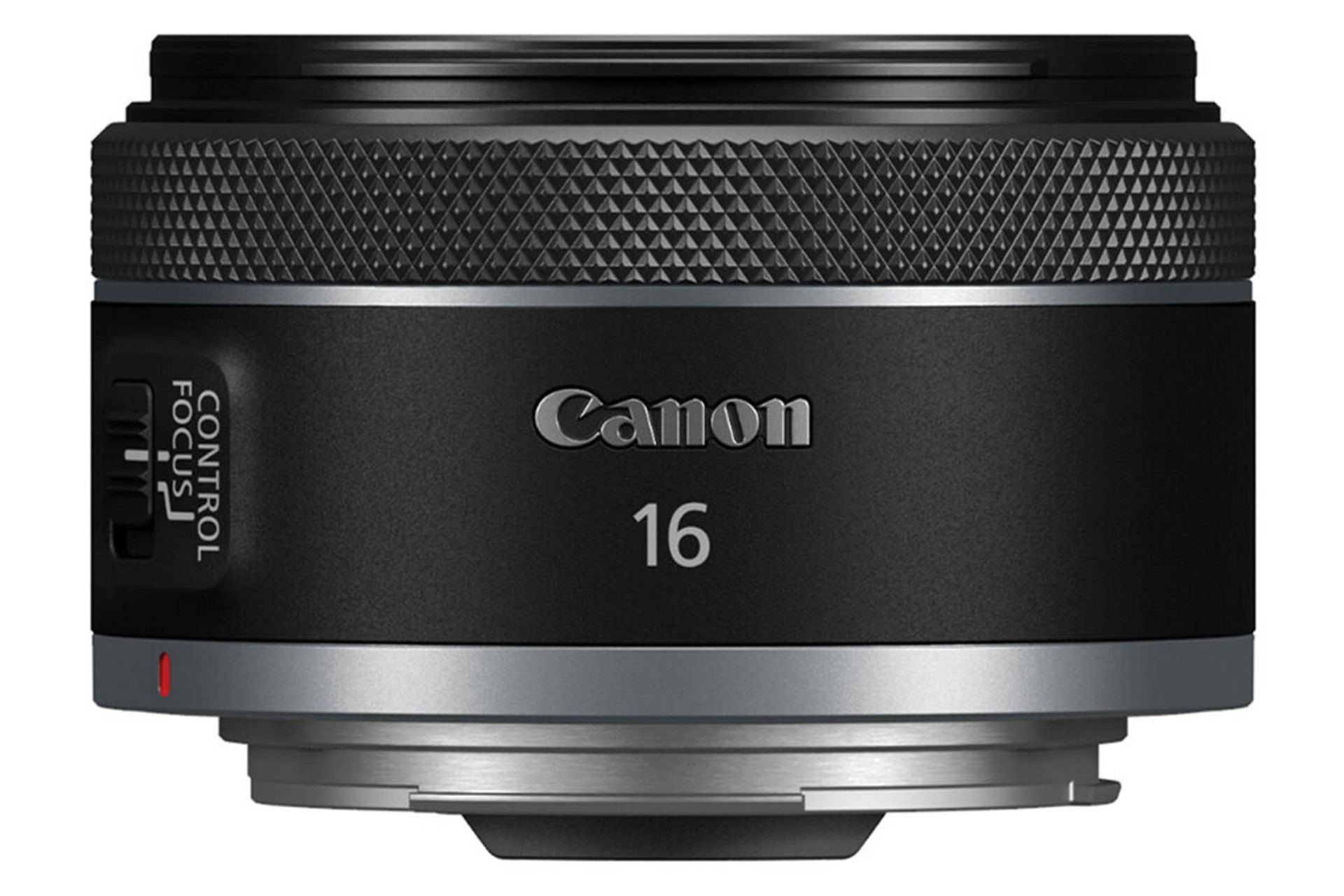 لنز کانن Canon RF 16mm F2.8 STM نمای جانبی ایستاده
