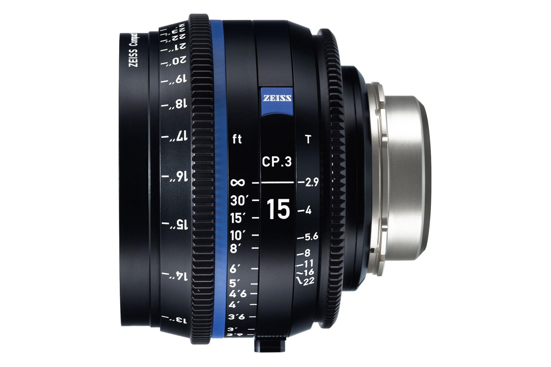 لنز زایس Zeiss 15mm T2.1 CP.3 نمای جانبی