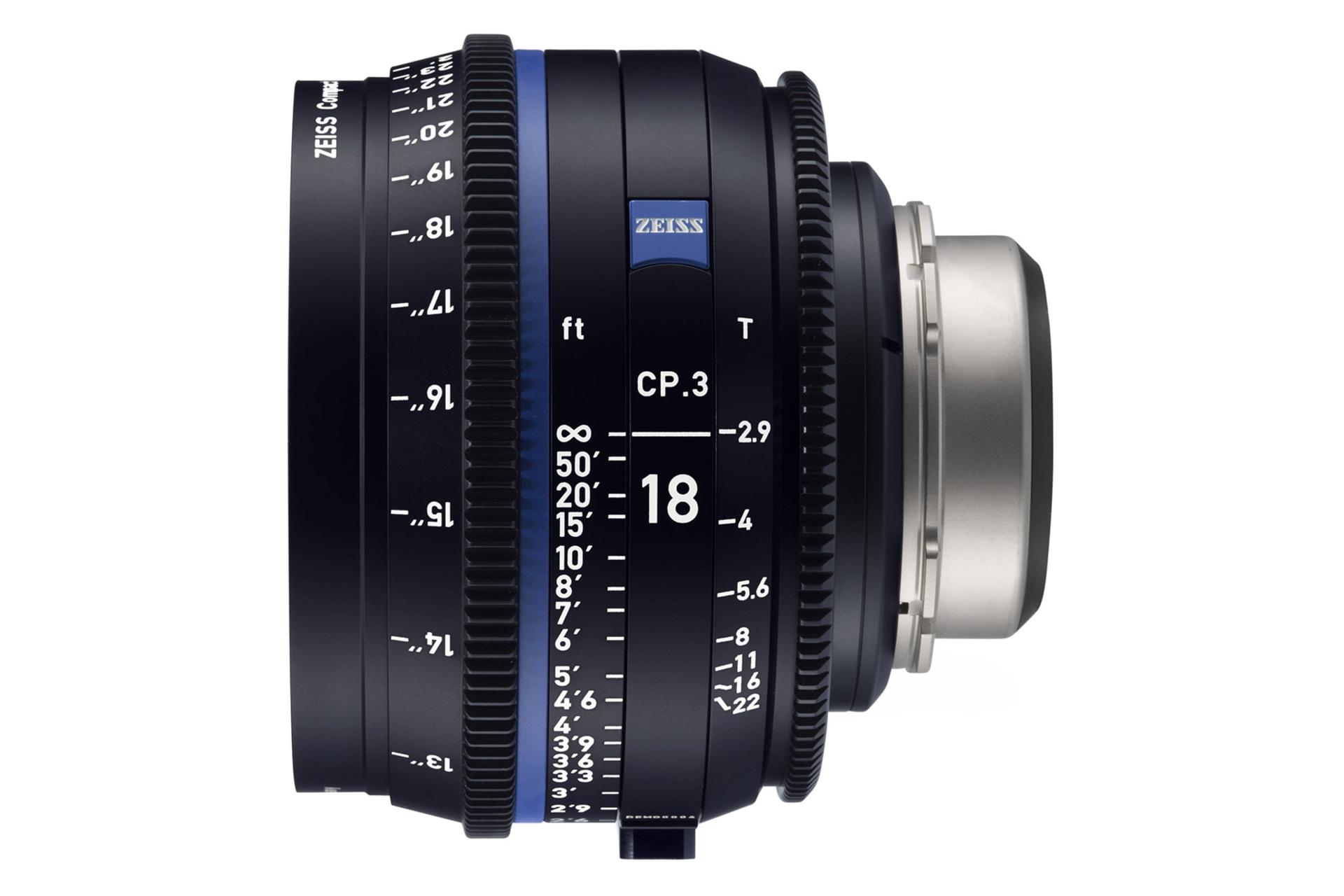 لنز زایس Zeiss 18mm T2.1 CP.3 نمای جانبی