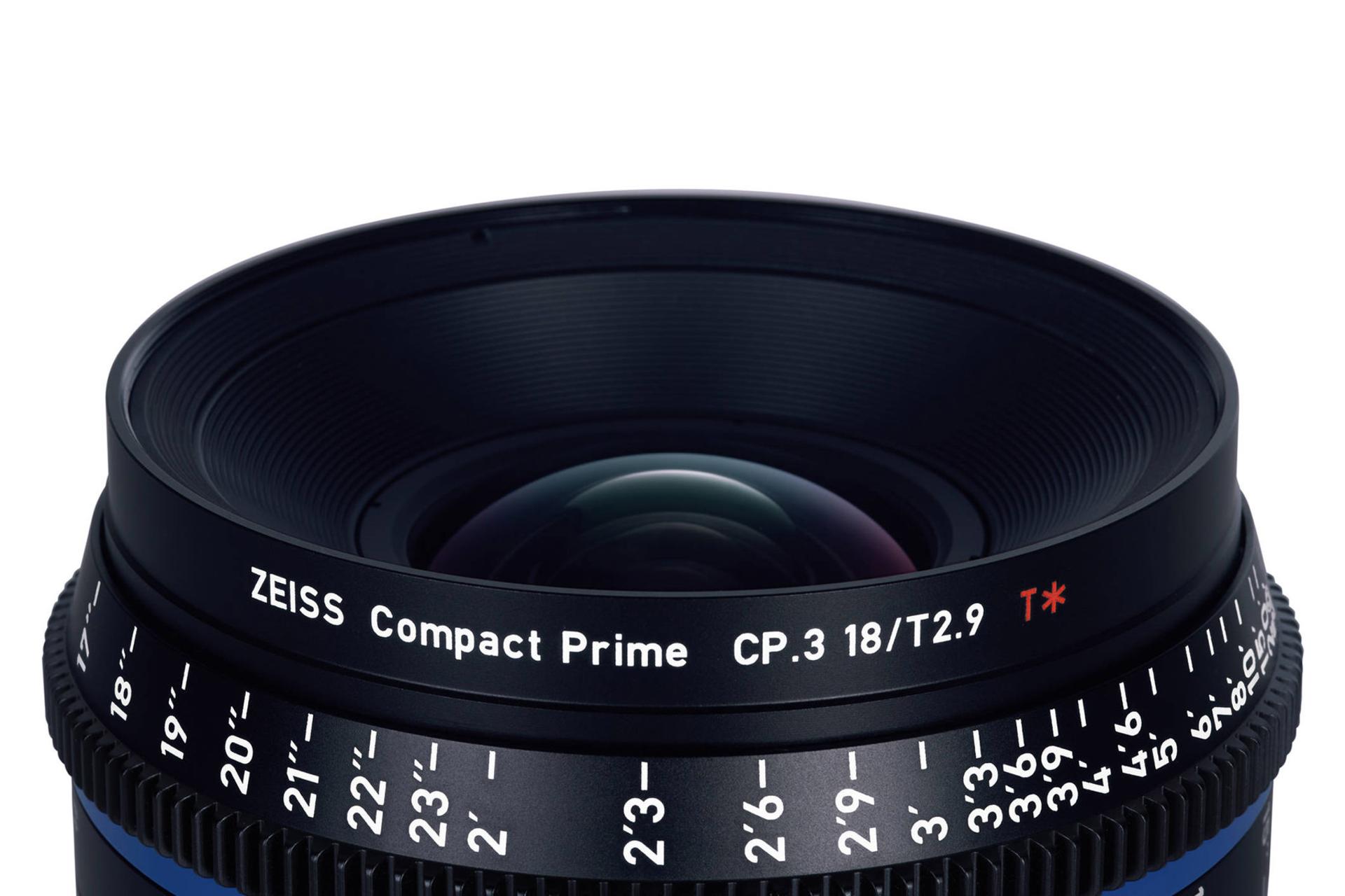 لنز زایس Zeiss 18mm T2.1 CP.3 نمای نزدیک