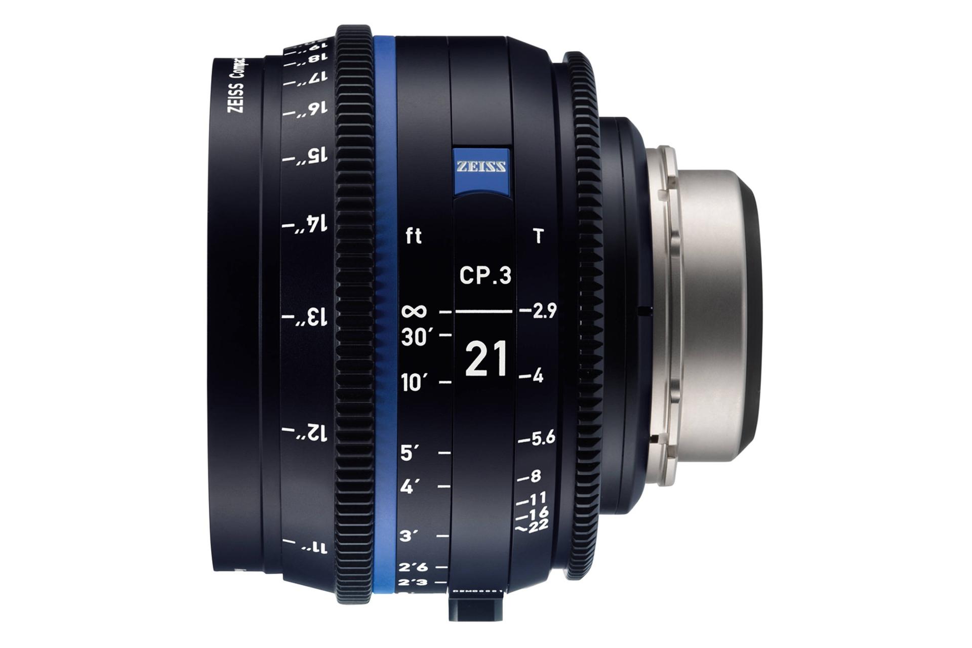 لنز زایس Zeiss 21mm T2.1 CP.3 نمای جانبی