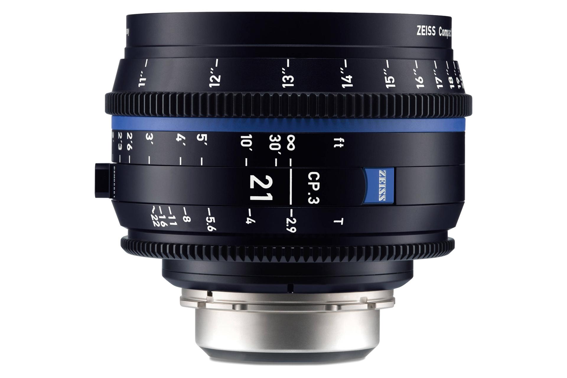 لنز زایس Zeiss 21mm T2.1 CP.3 نمای جانبی ایستاده