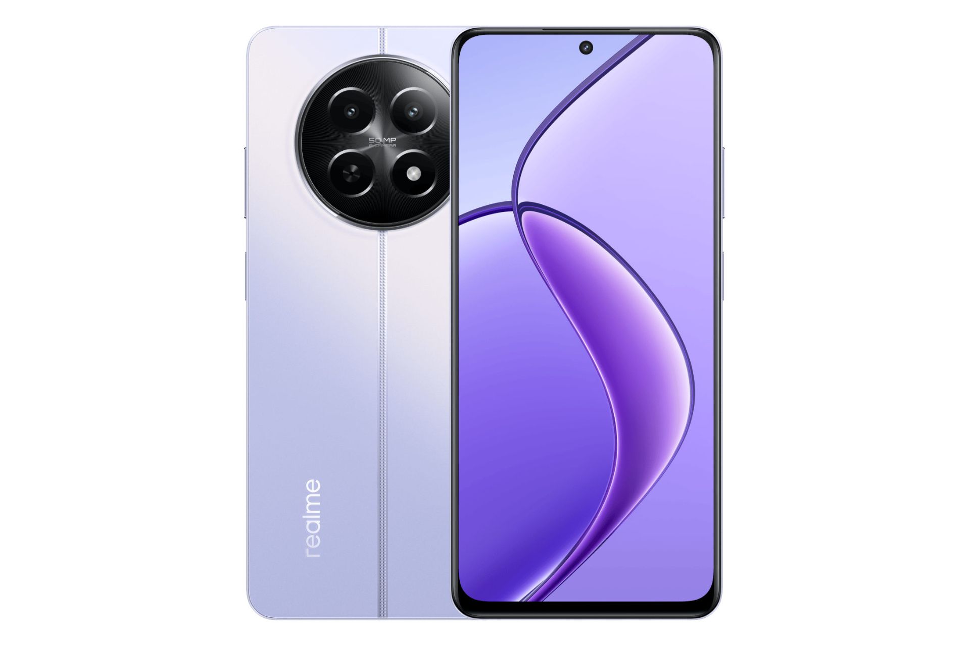 پنل جلو و پشت گوشی موبایل ریلمی 12x نسخه هند بنفش / Realme 12x India