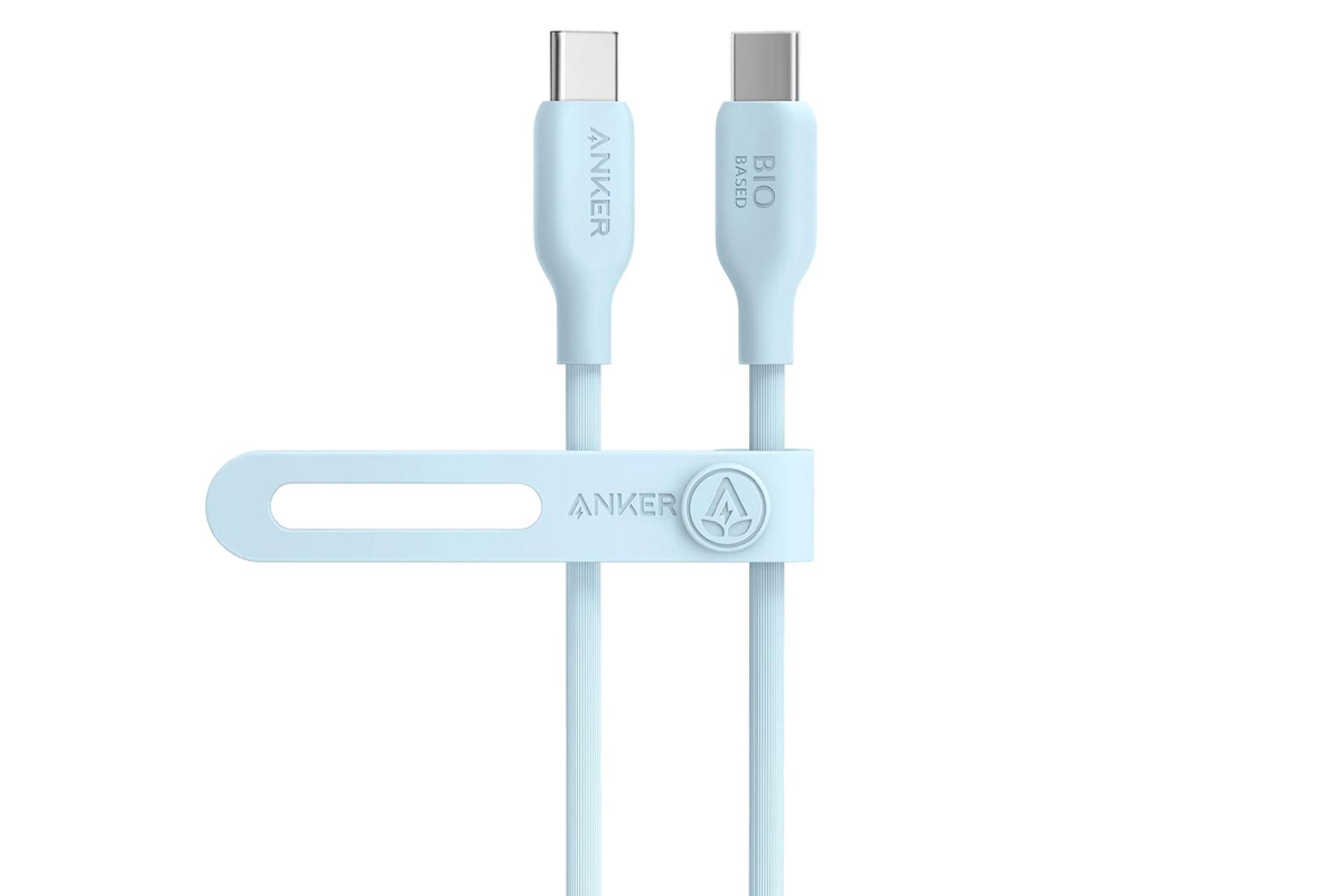 مرجع متخصصين ايران كابل شارژ USB انكر Type-C به Type-C مدل 544 A80F1 با طول 0.9 متر رنگ آبي