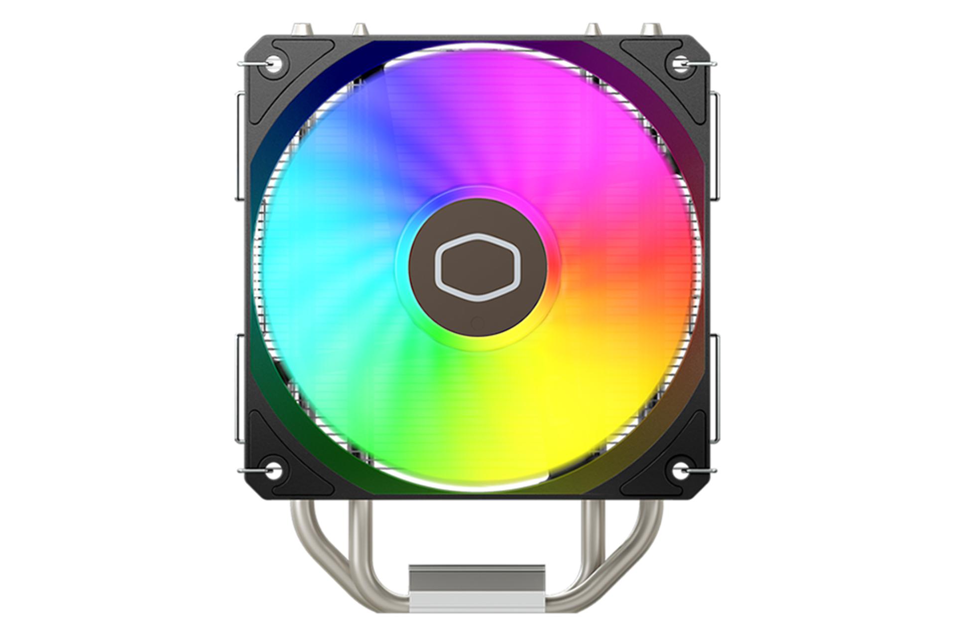 مرجع متخصصين ايران نماي جلو و نورپردازي خنك كننده پردازنده كولر مستر HYPER 212 SPECTRUM V3