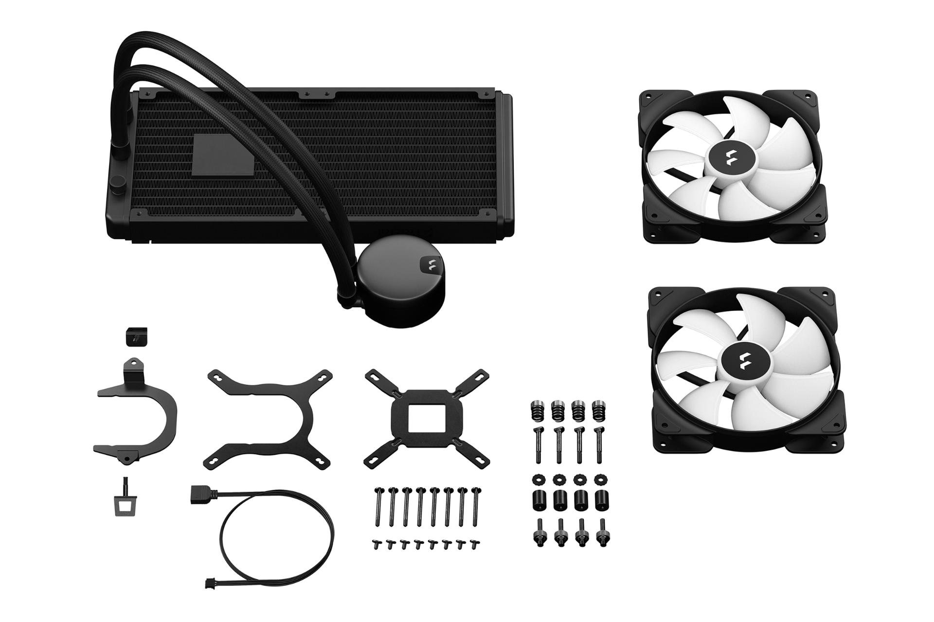 خنک کننده مایع فرکتال دیزاین Fractal Design Lumen S28 RGB V2 با اقلام همراه