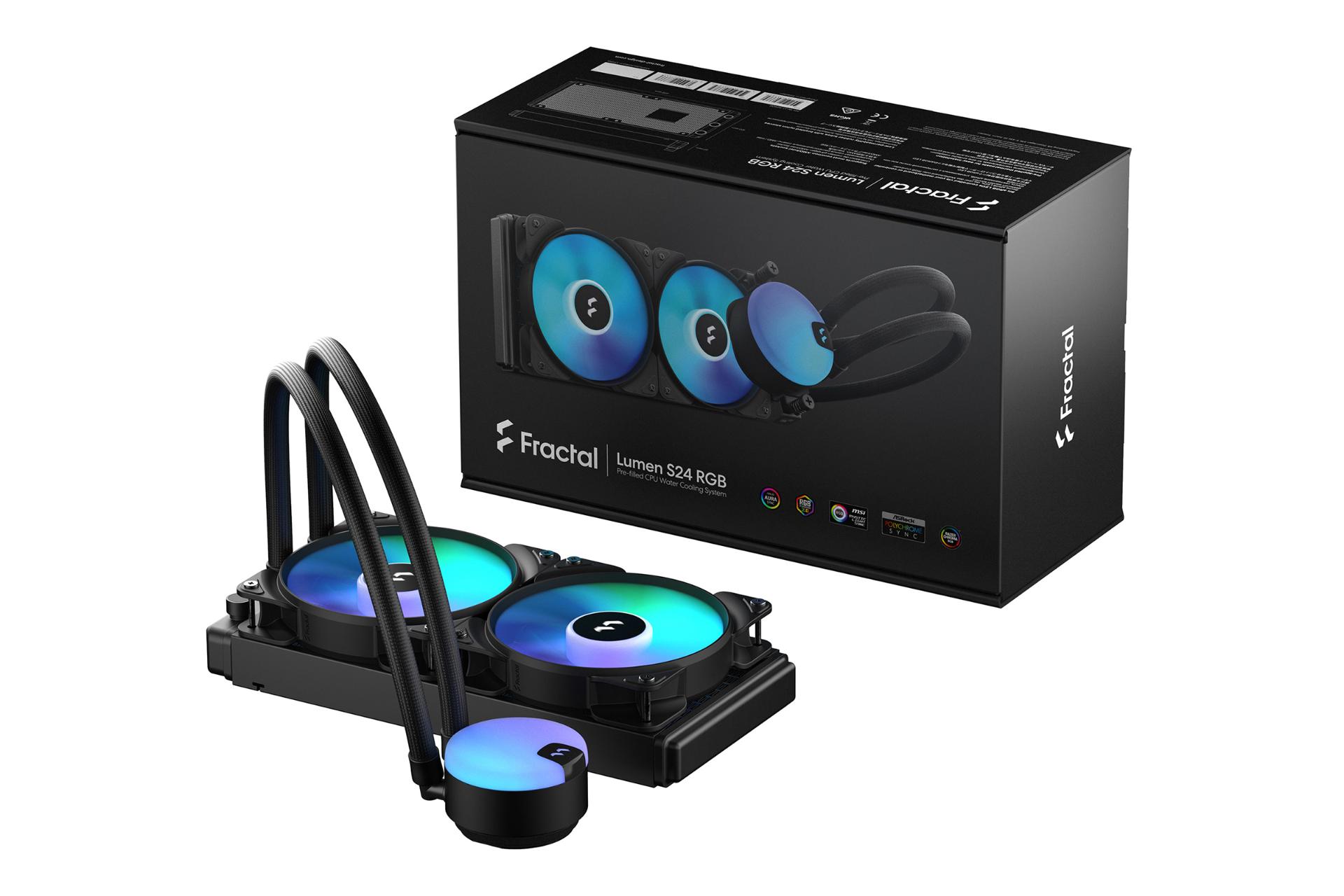 خنک کننده مایع فرکتال دیزاین Fractal Design Lumen S24 RGB V2 به همراه جعبه