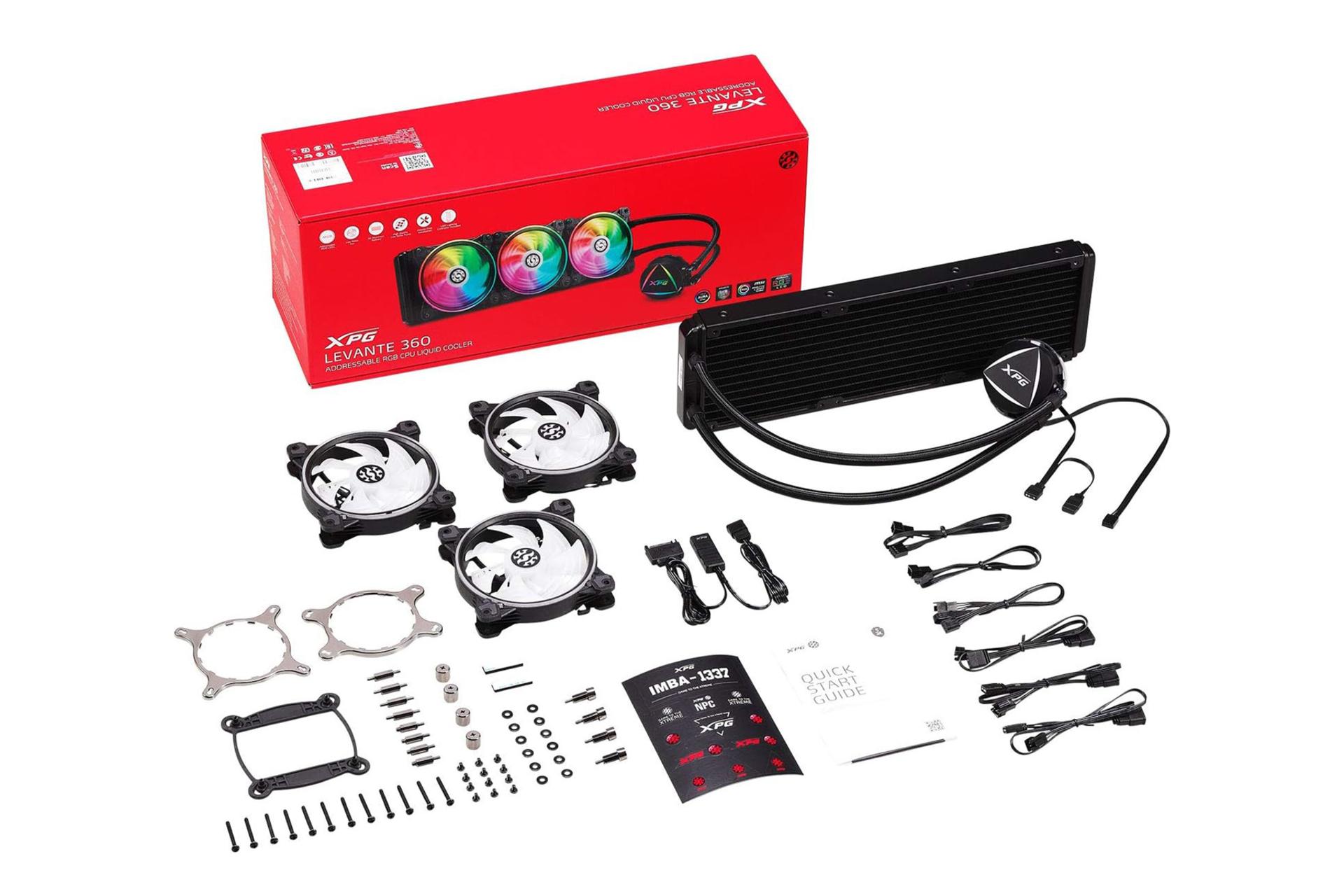 جعبه خنک کننده مایع ایکس پی جی XPG LEVANTE 360 با اقلام همراه