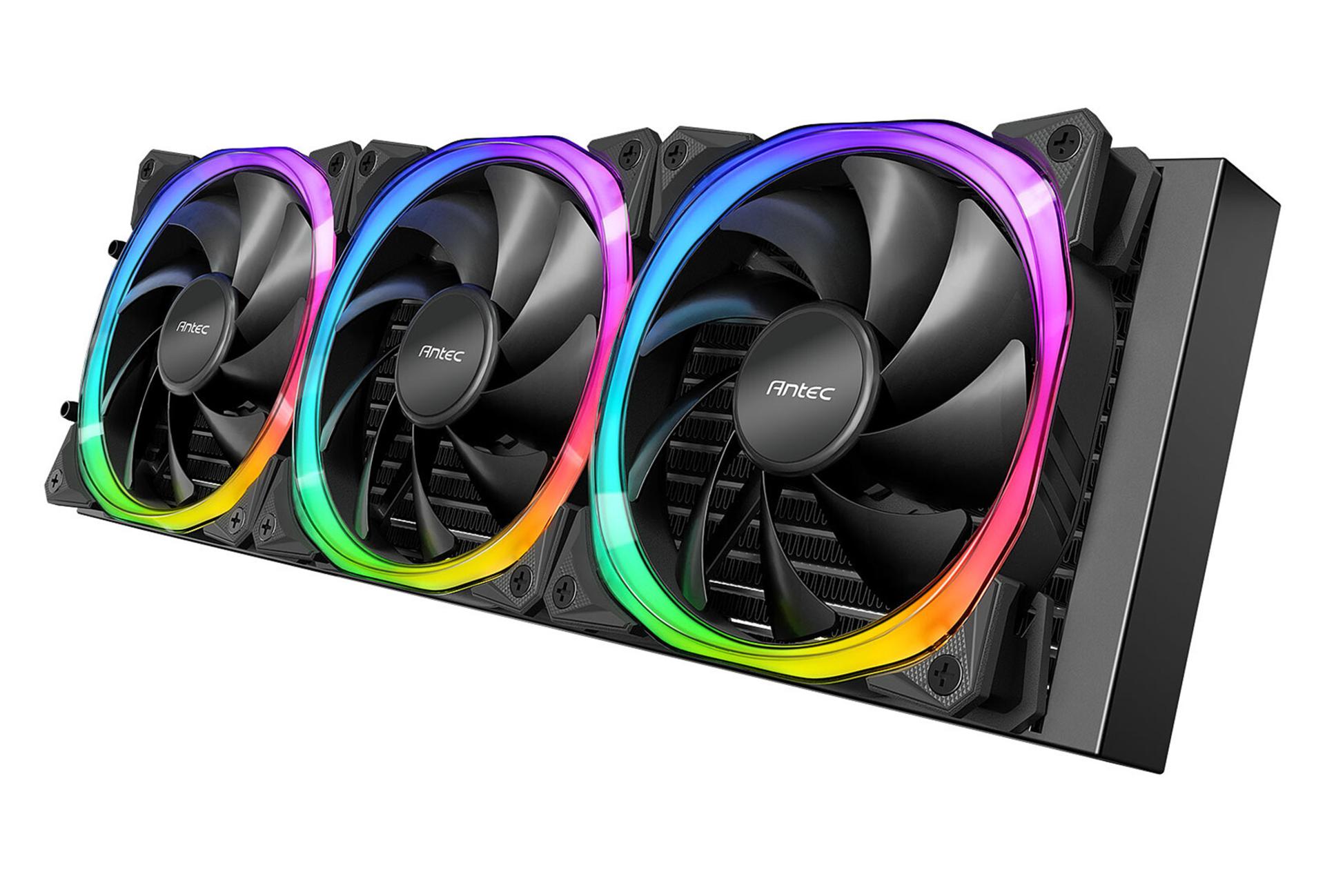 نمای کناری خنک کننده مایع انتک Antec VORTEX 360