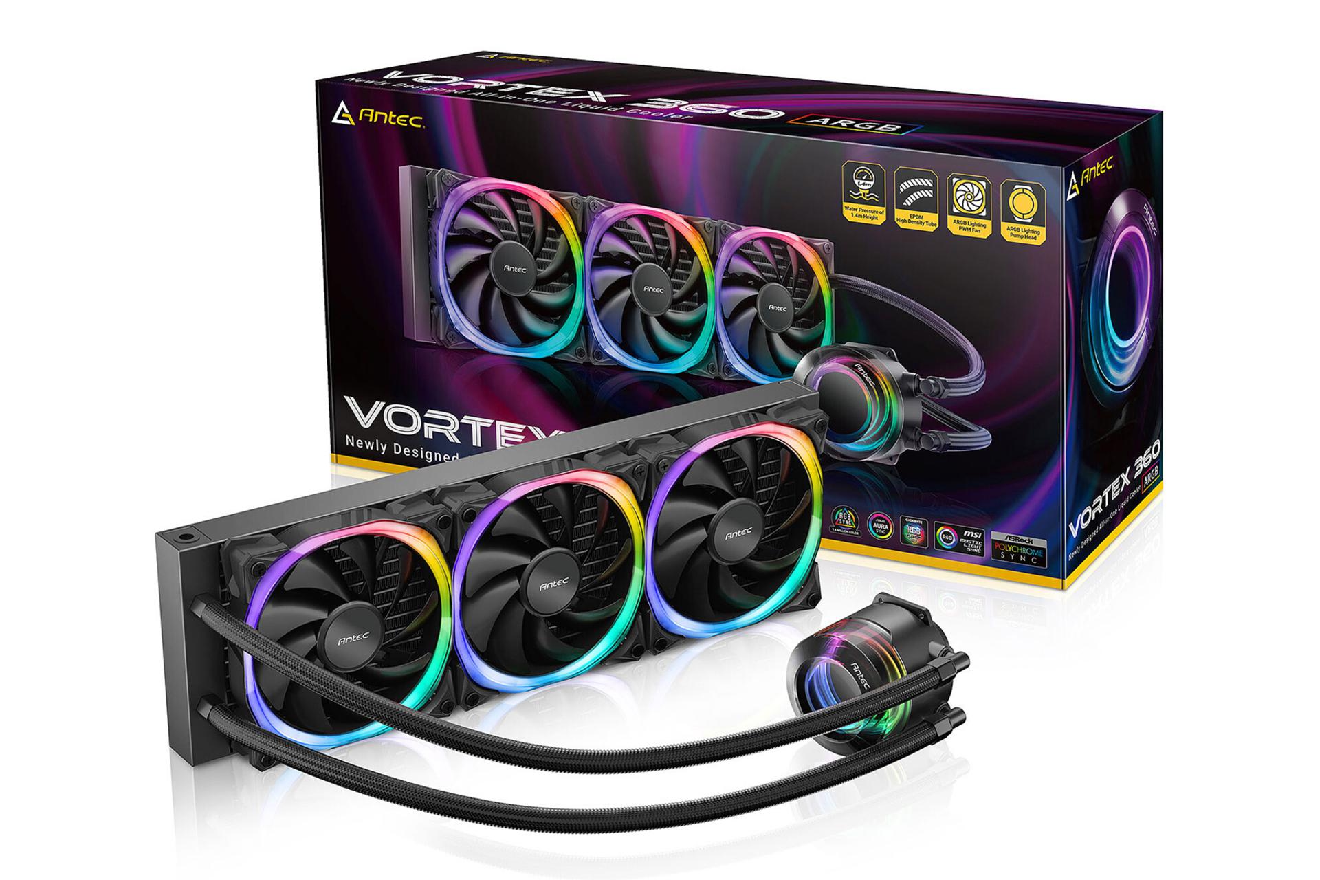 خنک کننده مایع انتک Antec VORTEX 360 به همراه جعبه