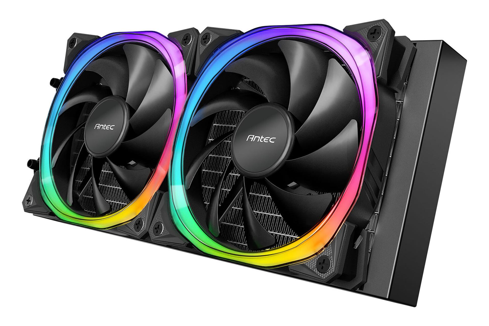 نمای کناری خنک کننده مایع انتک Antec VORTEX 240