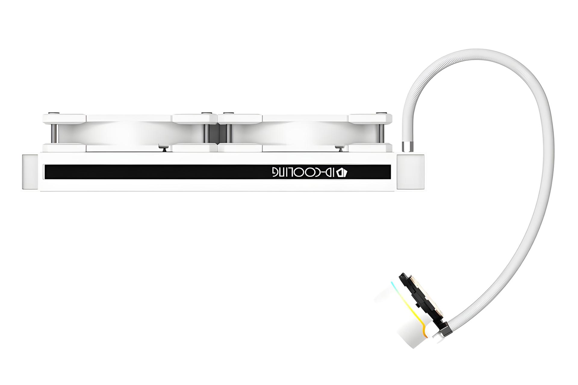 نمای کناری خنک کننده مایع آی دی کولینگ ID-COOLING ZOOMFLOW 240XT SNOW