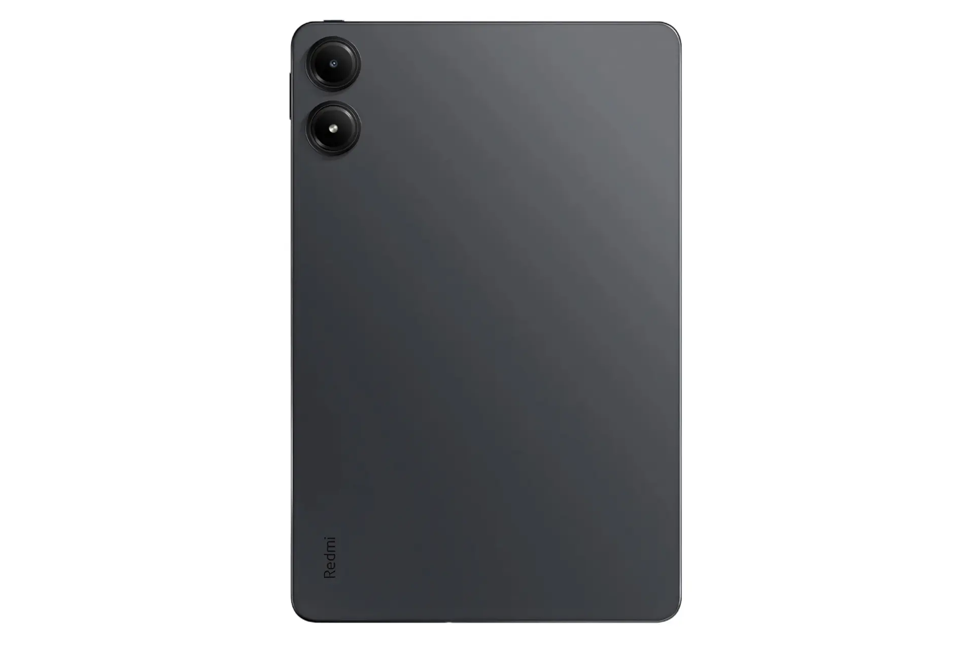 مرجع متخصصين ايران نماي پنل پشت تبلت ردمي پد پرو شيائومي / Xiaomi Redmi Pad Pro با نمايش لوگو و دوربين پنل پشت رنگ خاكستري تيره
