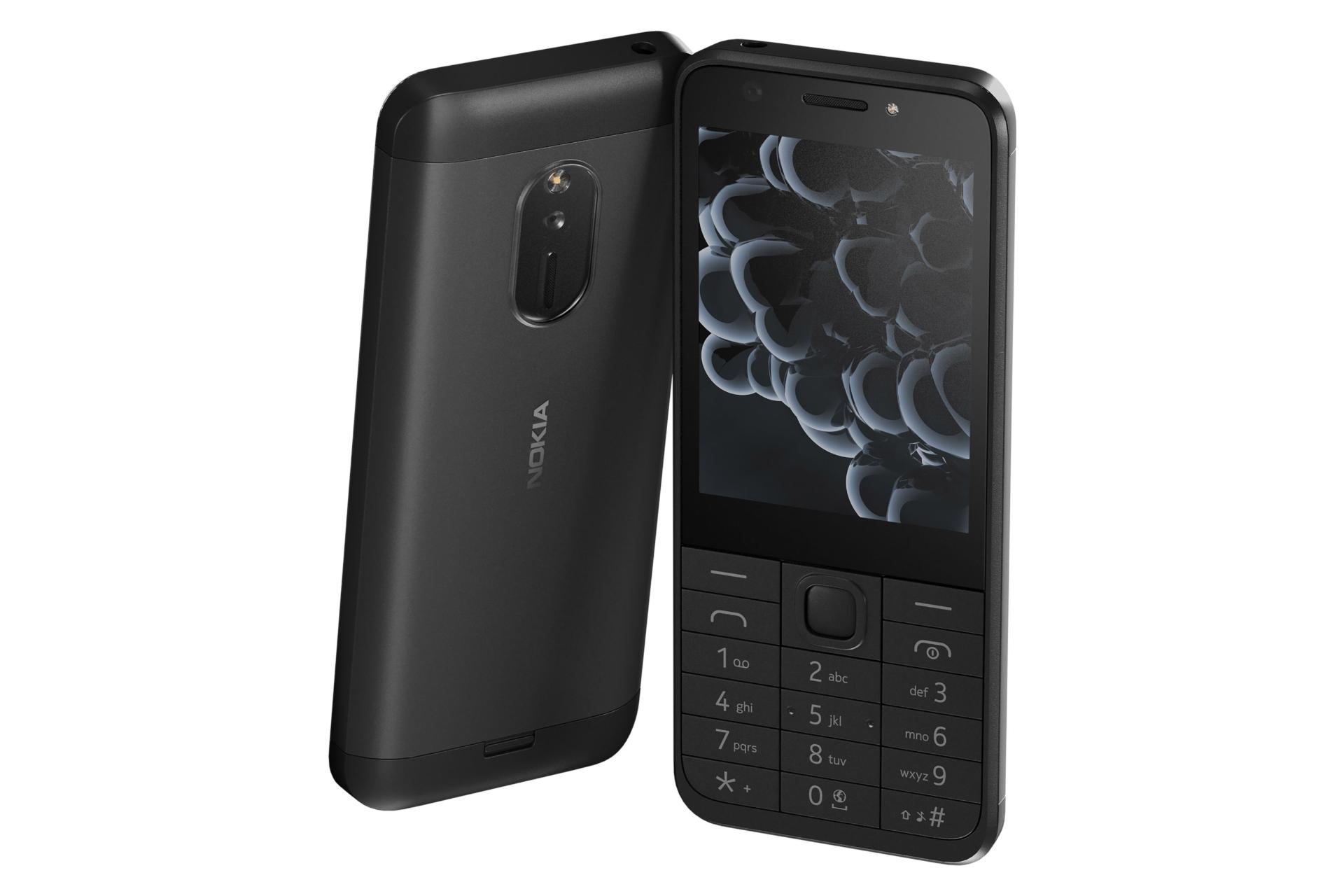 صفحه کلید و دوربین گوشی موبایل نوکیا 230 نسخه 2024 مشکی / Nokia 230 2024