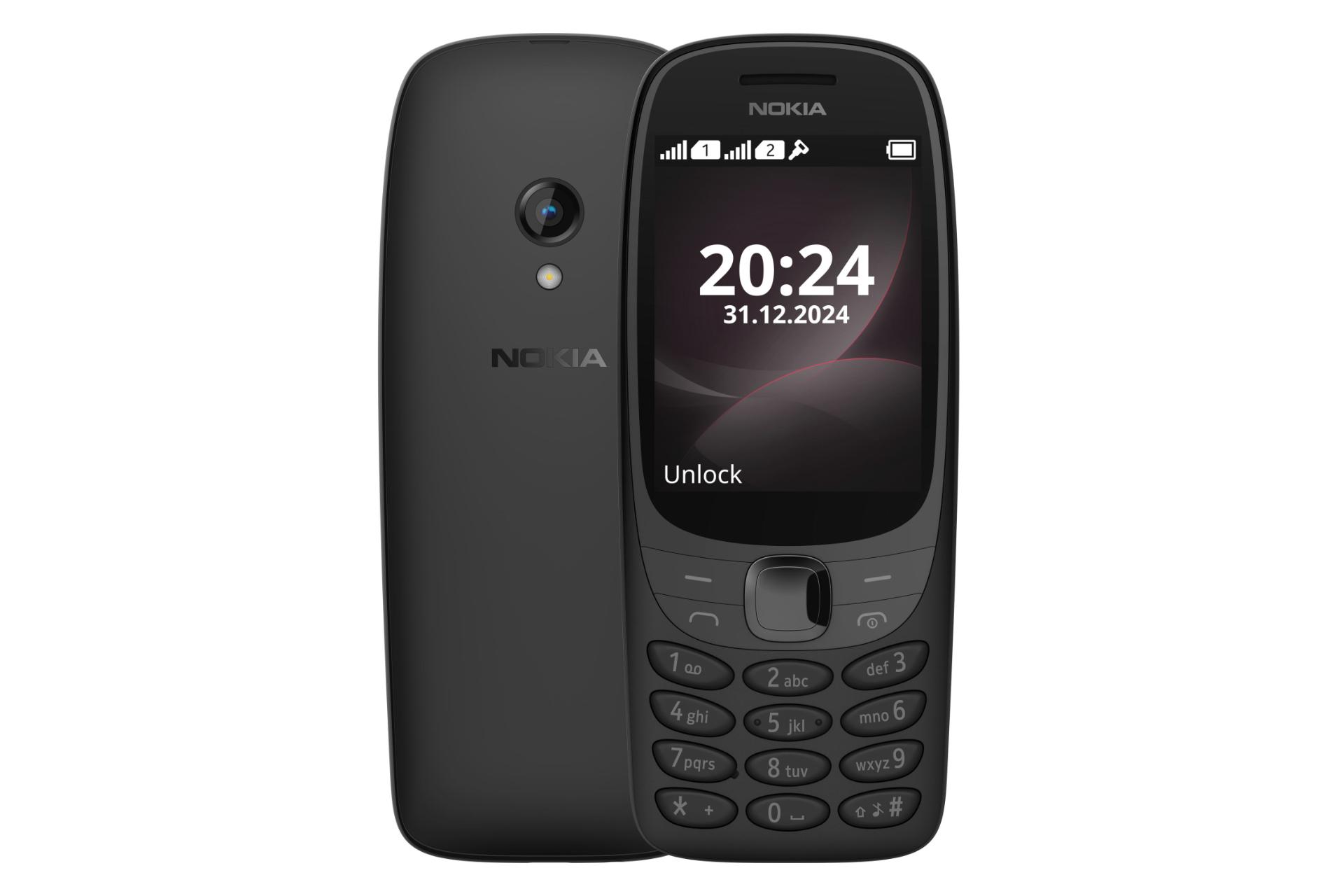 پنل جلو و پشت گوشی موبایل نوکیا 6310 نسخه 2024 مشکی / Nokia 6310 2024