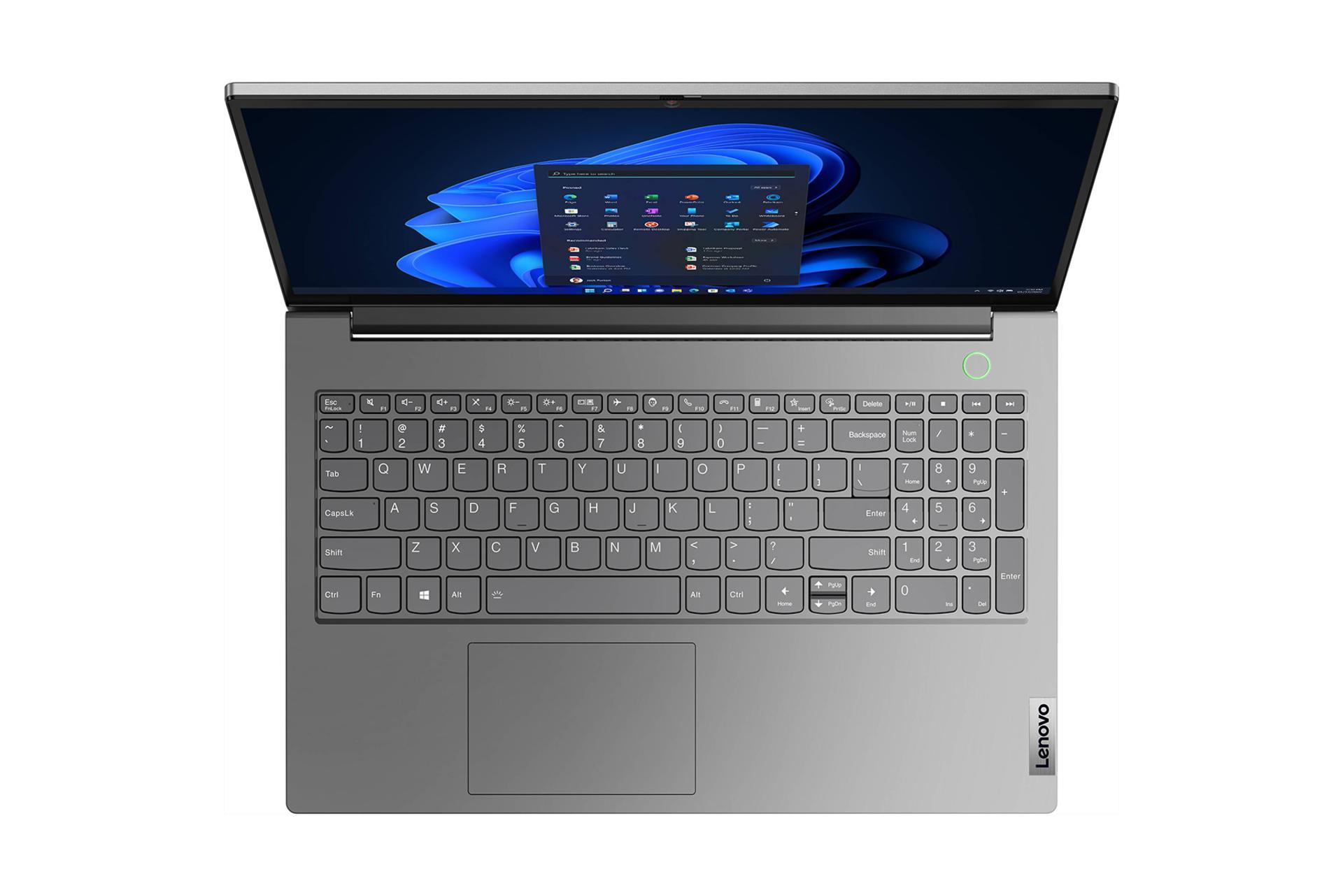 لپ تاپ لنوو Lenovo ThinkBook 15 G4 IAP نمای بالا و کیبورد