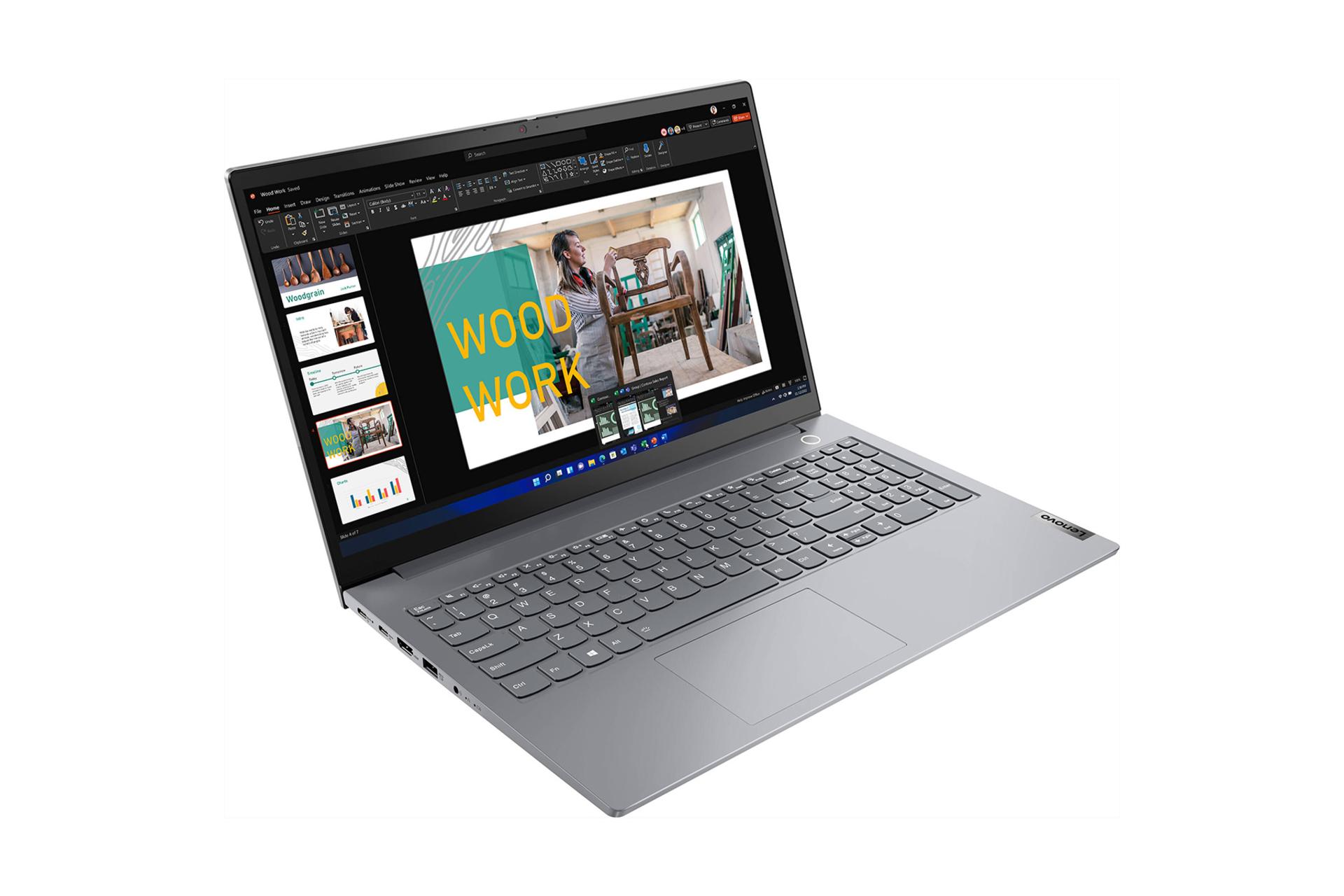 لپ تاپ لنوو Lenovo ThinkBook 15 G4 IAP نمای چپ صفحه نمایش و درگاه ها