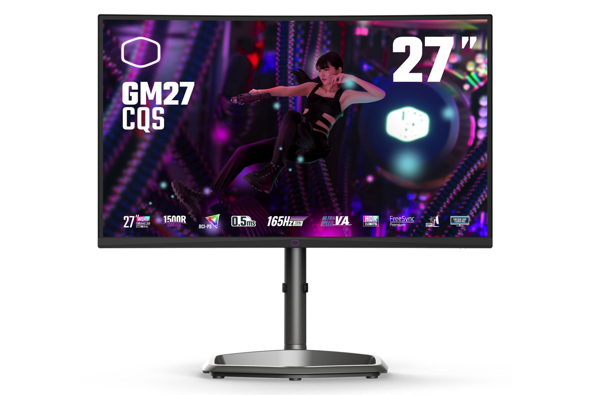 رزولوشن و کیفیت تصویر مانیتور کولر مستر 27 اینچ مدل GM27-CQS