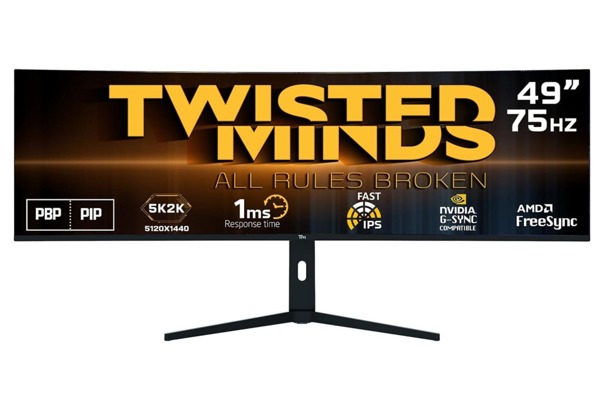 رزولوشن و کیفیت تصویر مانیتور تویستد مایندز 49 اینچ مدل TM492K75IPS