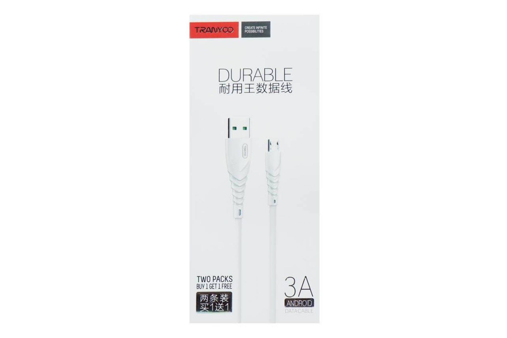 جعبه کابل شارژ USB ترانیو Type-A به Micro-USB مدل S10 با طول 1 متر