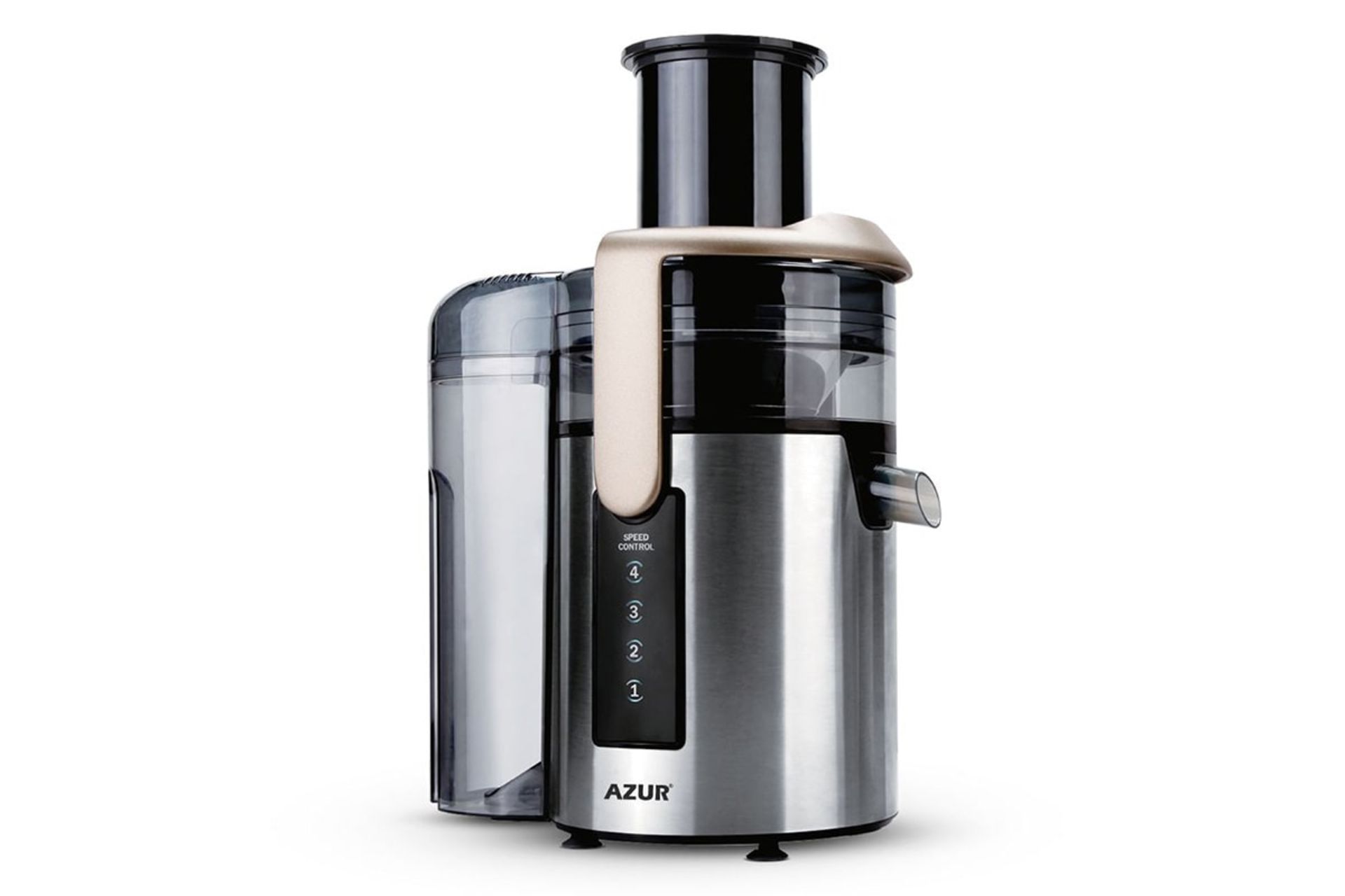 نمای جلوی آبمیوه گیری آزور AZ-223JC رنگ مشکی استیل