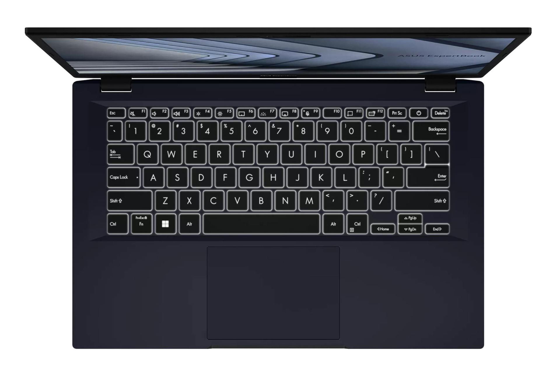 لپ تاپ ایسوس ASUS ExpertBook B1 B1402 نمای بالا و کیبورد