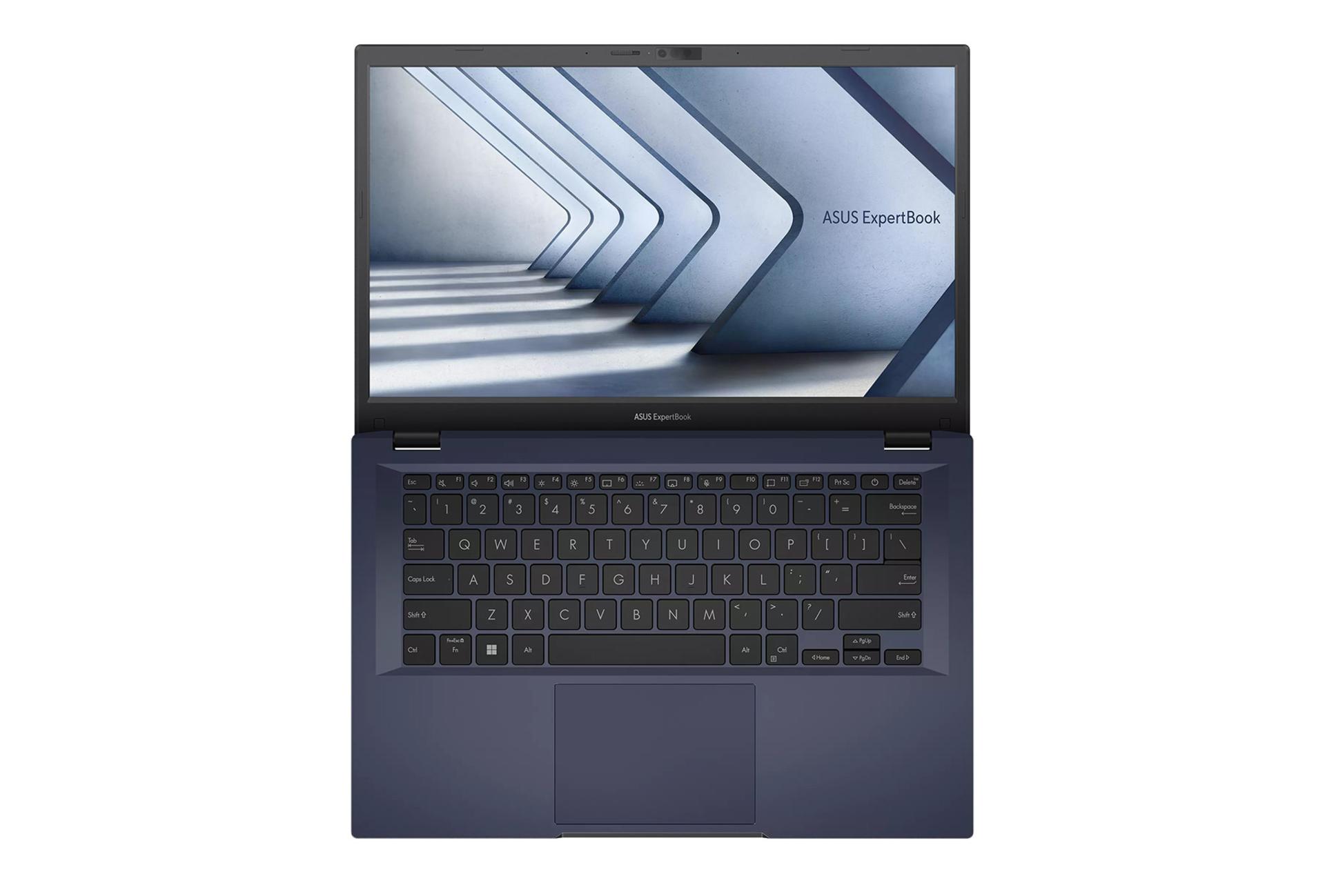 لپ تاپ ایسوس ASUS ExpertBook B1 B1402 نمای بالا و باز و صاف شده