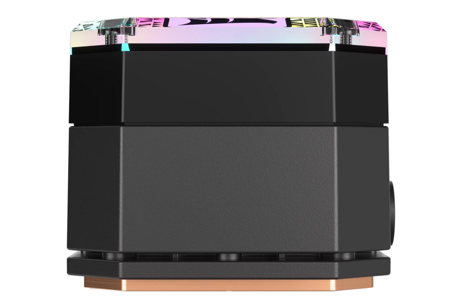 نمای کناری واتربلاک خنک کننده مایع کورسیر Corsair iCUE H115i ELITE CAPELLIX XT