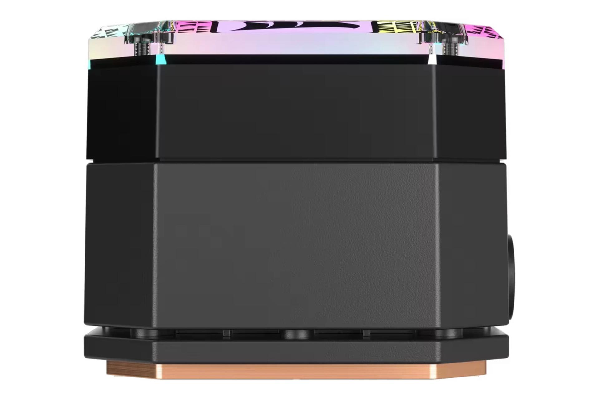 نمای کناری واتربلاک خنک کننده مایع کورسیر Corsair iCUE H100i ELITE CAPELLIX XT