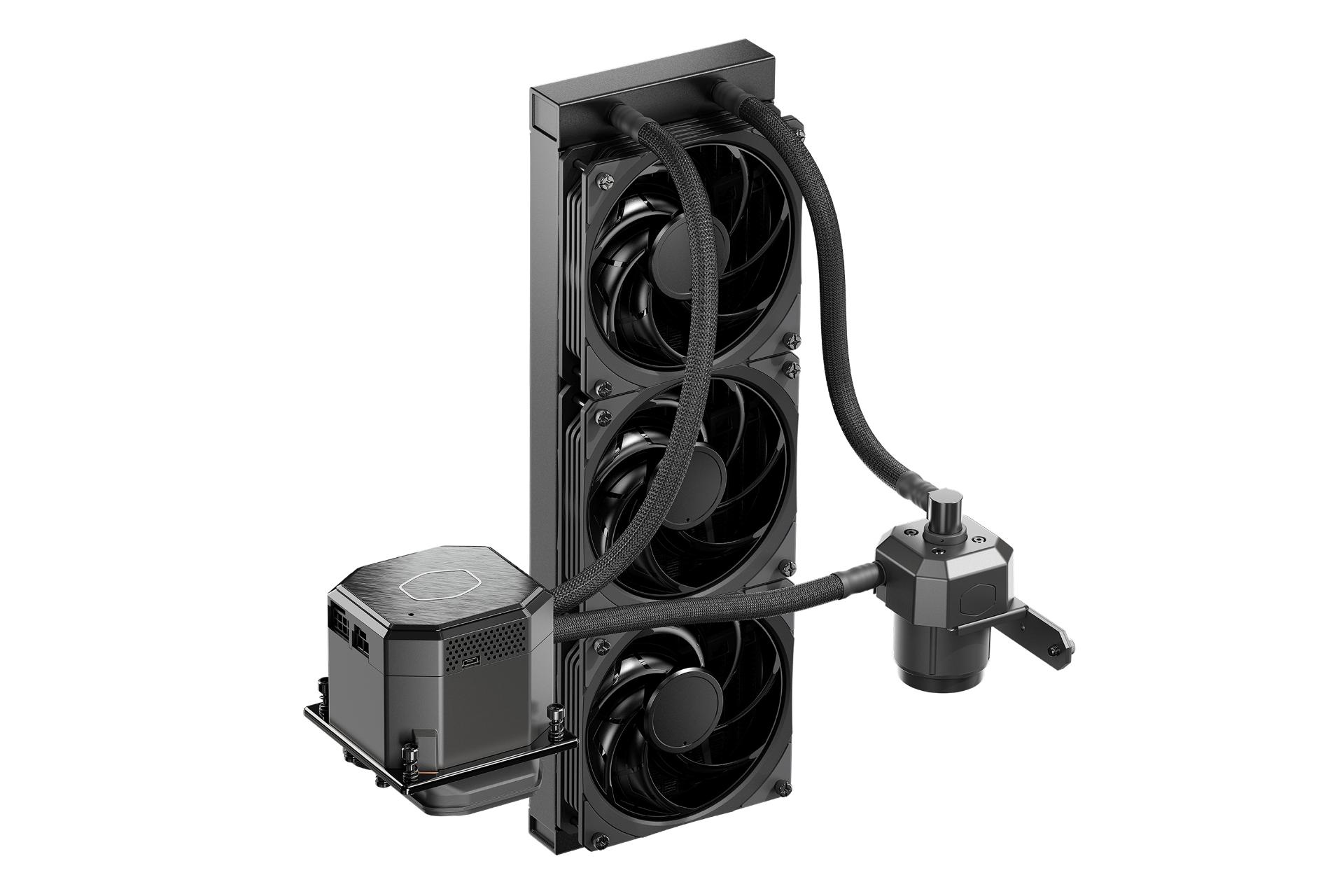 نمای کناری خنک کننده مایع کولر مستر Cooler Master MASTERLIQUID ML360 SUB-ZERO