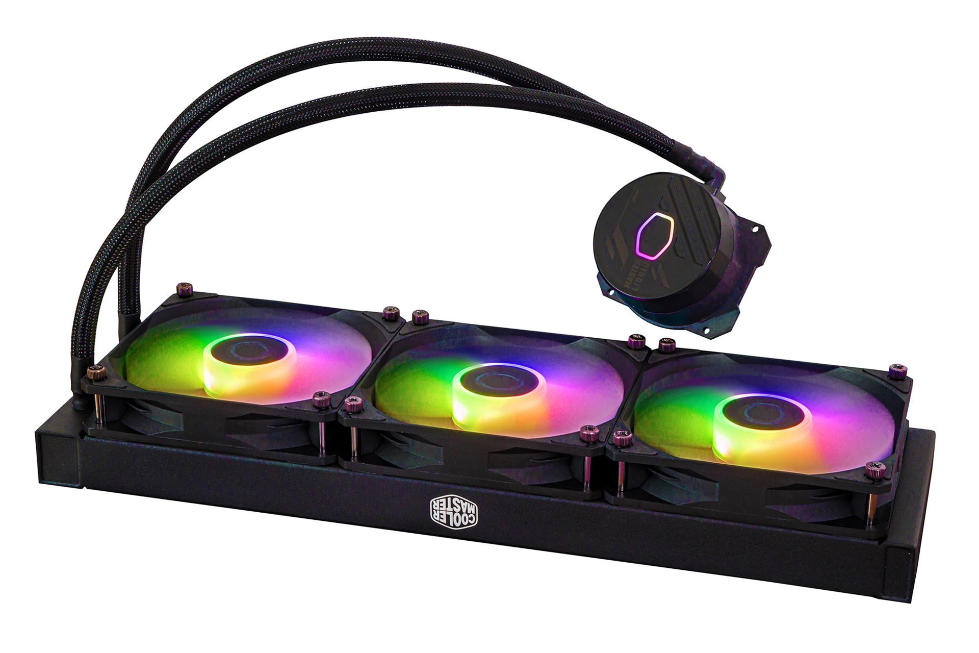 نمای کناری خنک کننده مایع کولر مستر Cooler Master MASTERLIQUID 360L CORE ARGB