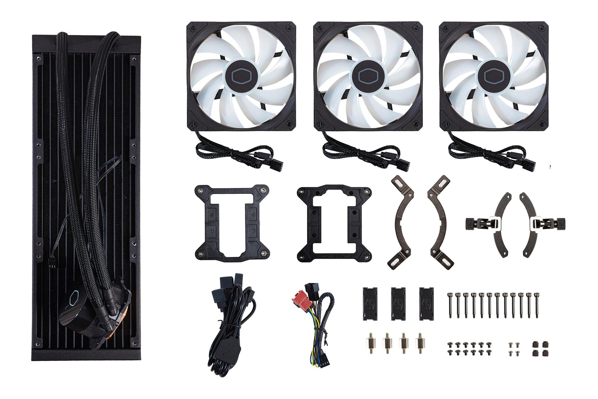 خنک کننده مایع کولر مستر Cooler Master MASTERLIQUID 360L CORE ARGB با اقلام همراه