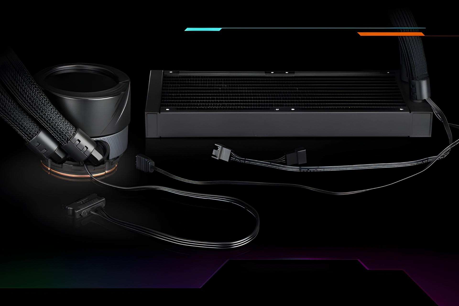 واتربلاک و رادیاتور خنک کننده مایع گیگابایت GIGABYTE AORUS WATERFORCE 240 به همراه کابل های ارتباطی