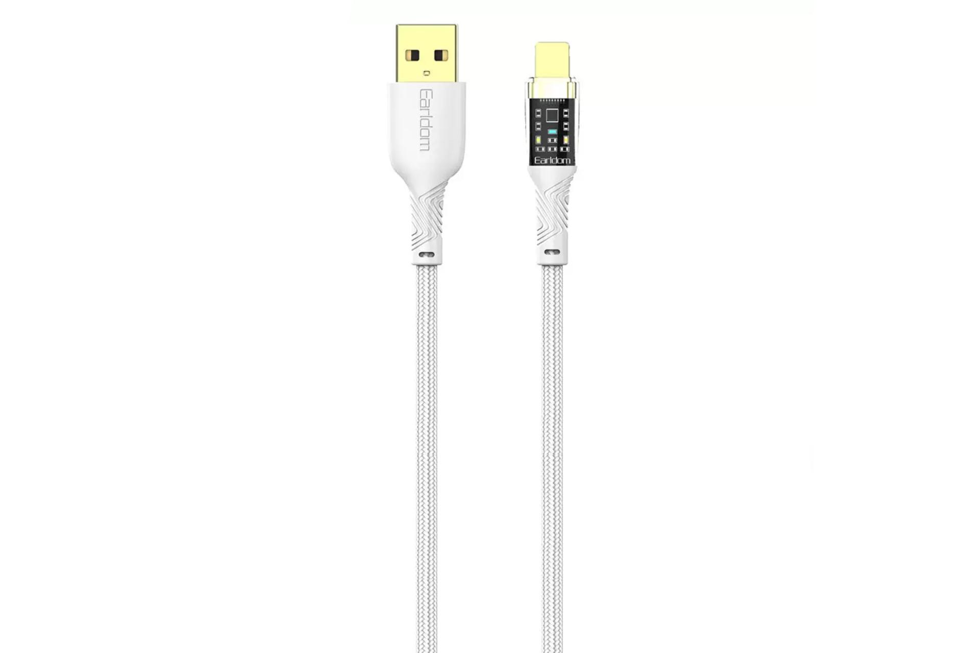 کابل شارژ USB ارلدام Type-A به Lightning مدل EC-179i با طول 1 متر رنگ سفید