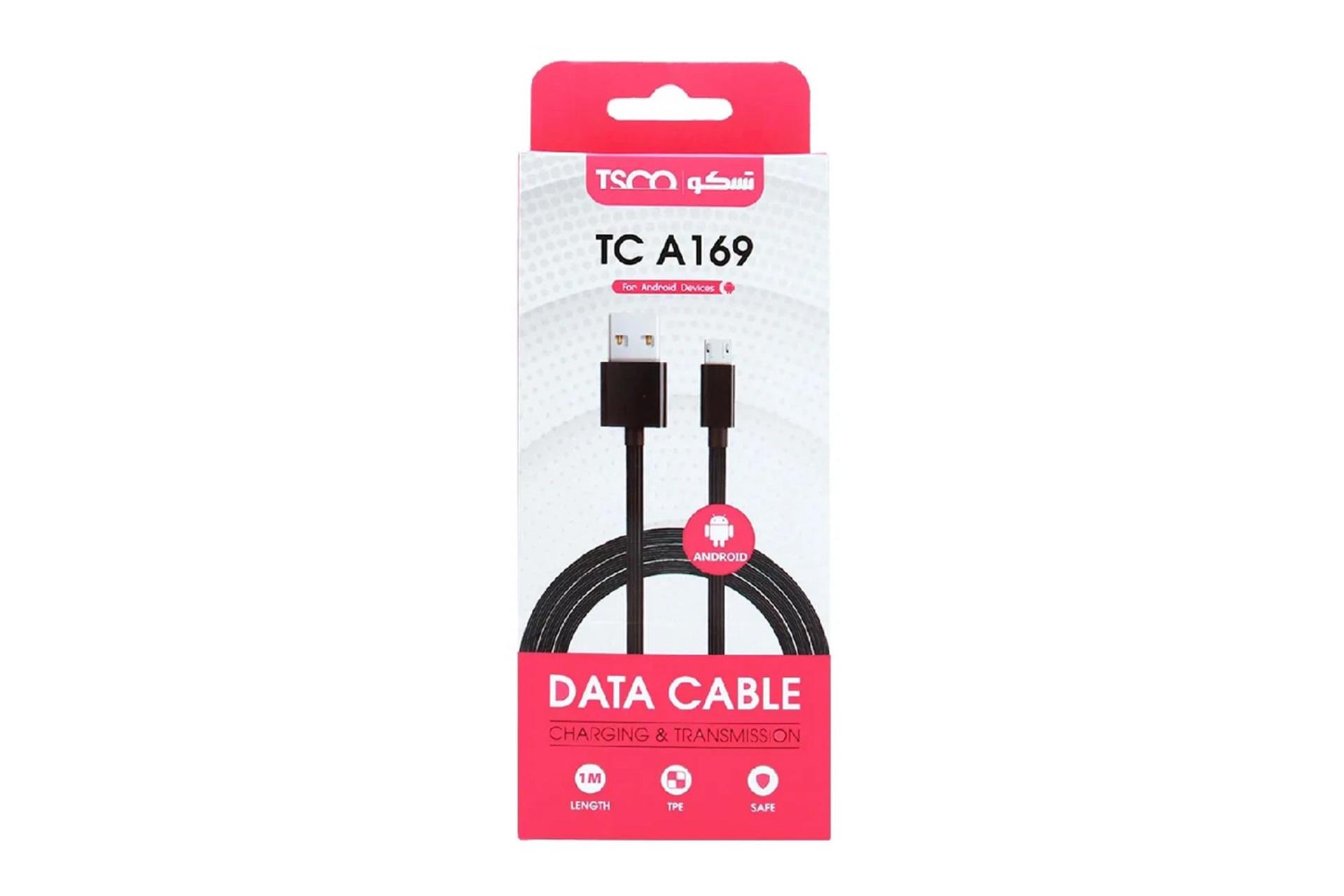 جعبه کابل شارژ USB تسکو Type-A به Micro-USB مدل TC A 169 با طول 1 متر