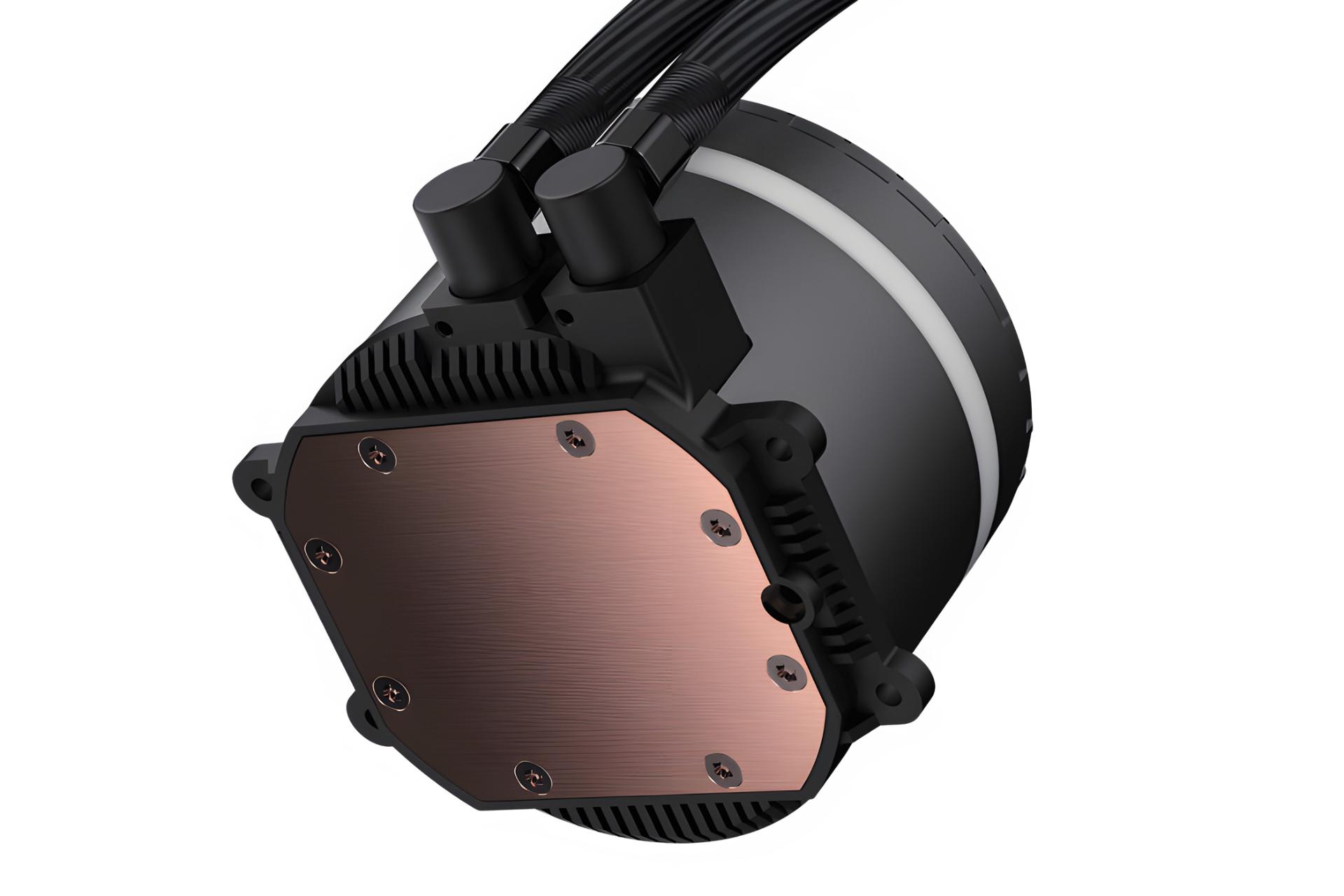 نمای پایین واتربلاک خنک کننده مایع گیم مکس GAMEMAX ICEBURG 120 Infinity Black